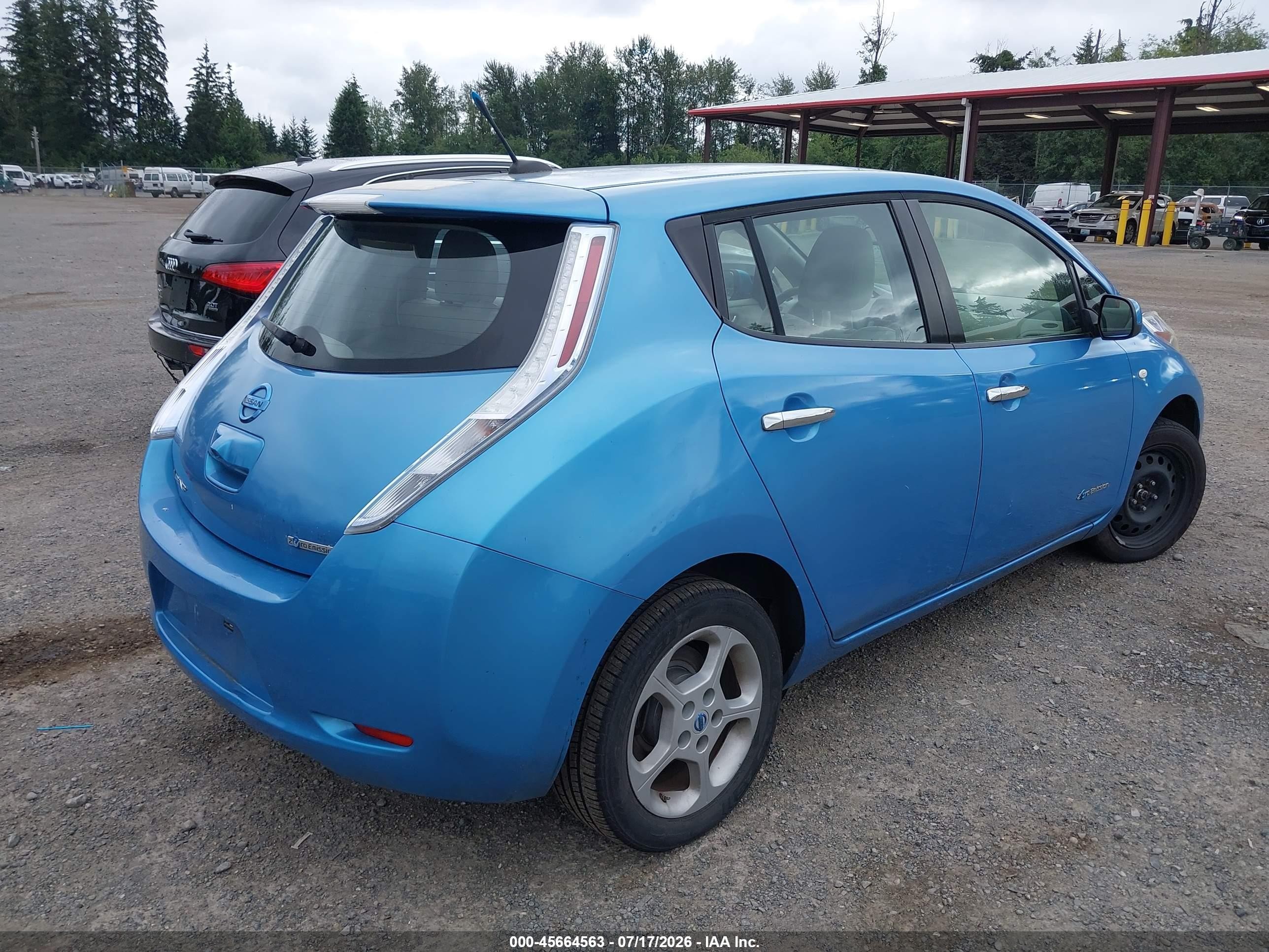 2011 Nissan Leaf Sl Blue vin: JN1AZ0CP0BT009336