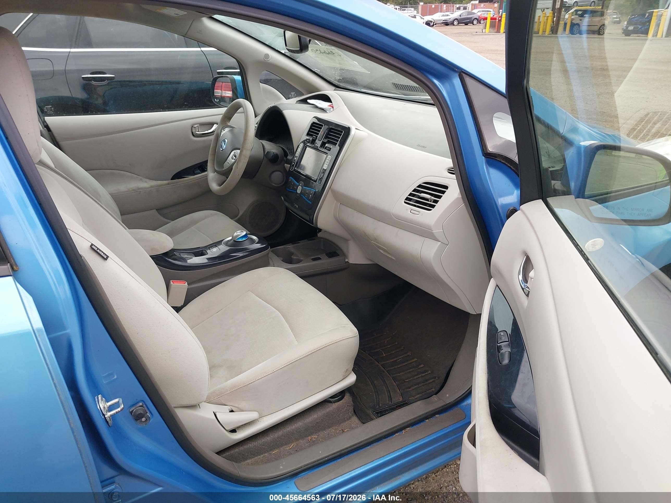 2011 Nissan Leaf Sl Blue vin: JN1AZ0CP0BT009336