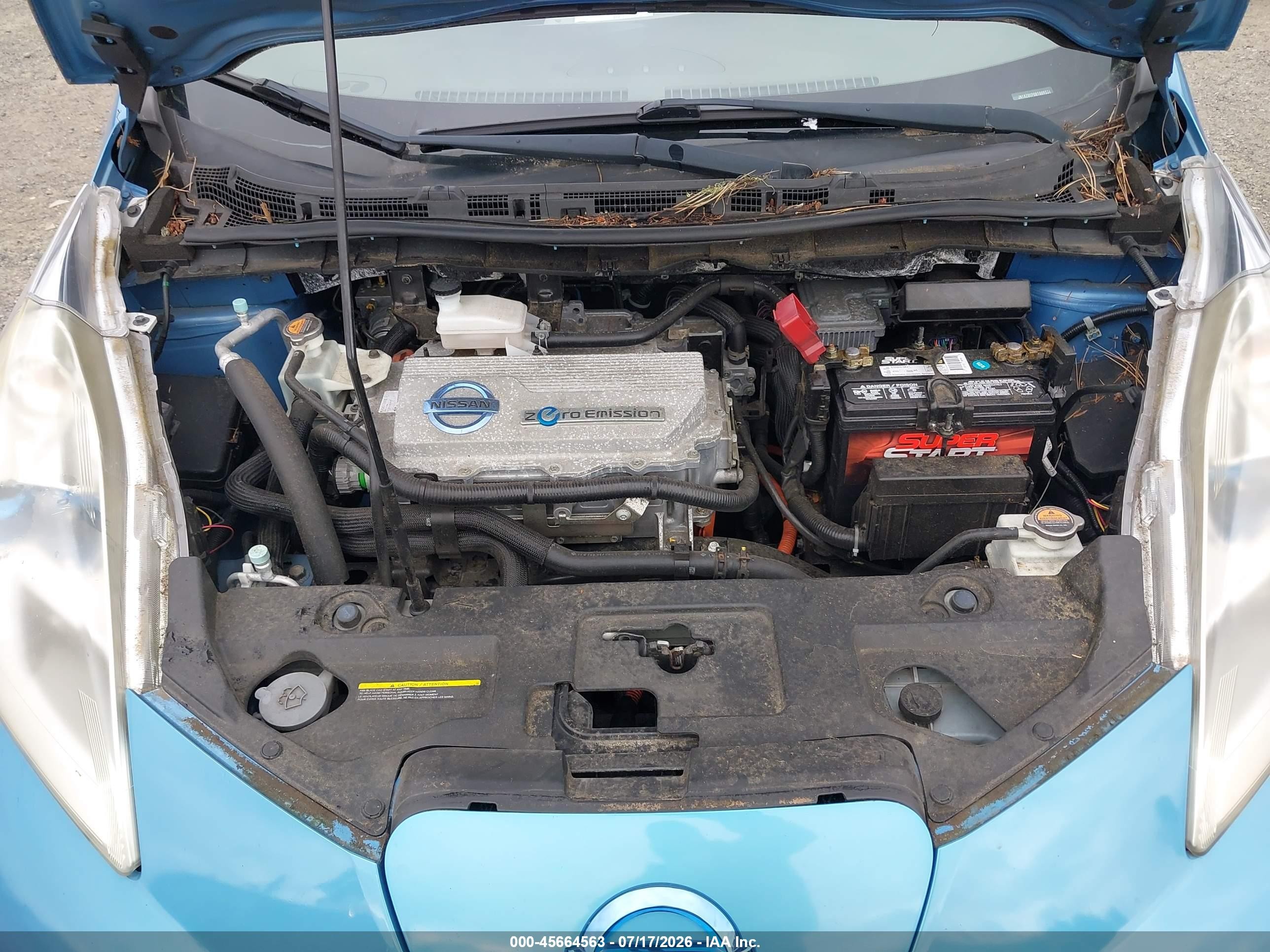 2011 Nissan Leaf Sl Blue vin: JN1AZ0CP0BT009336
