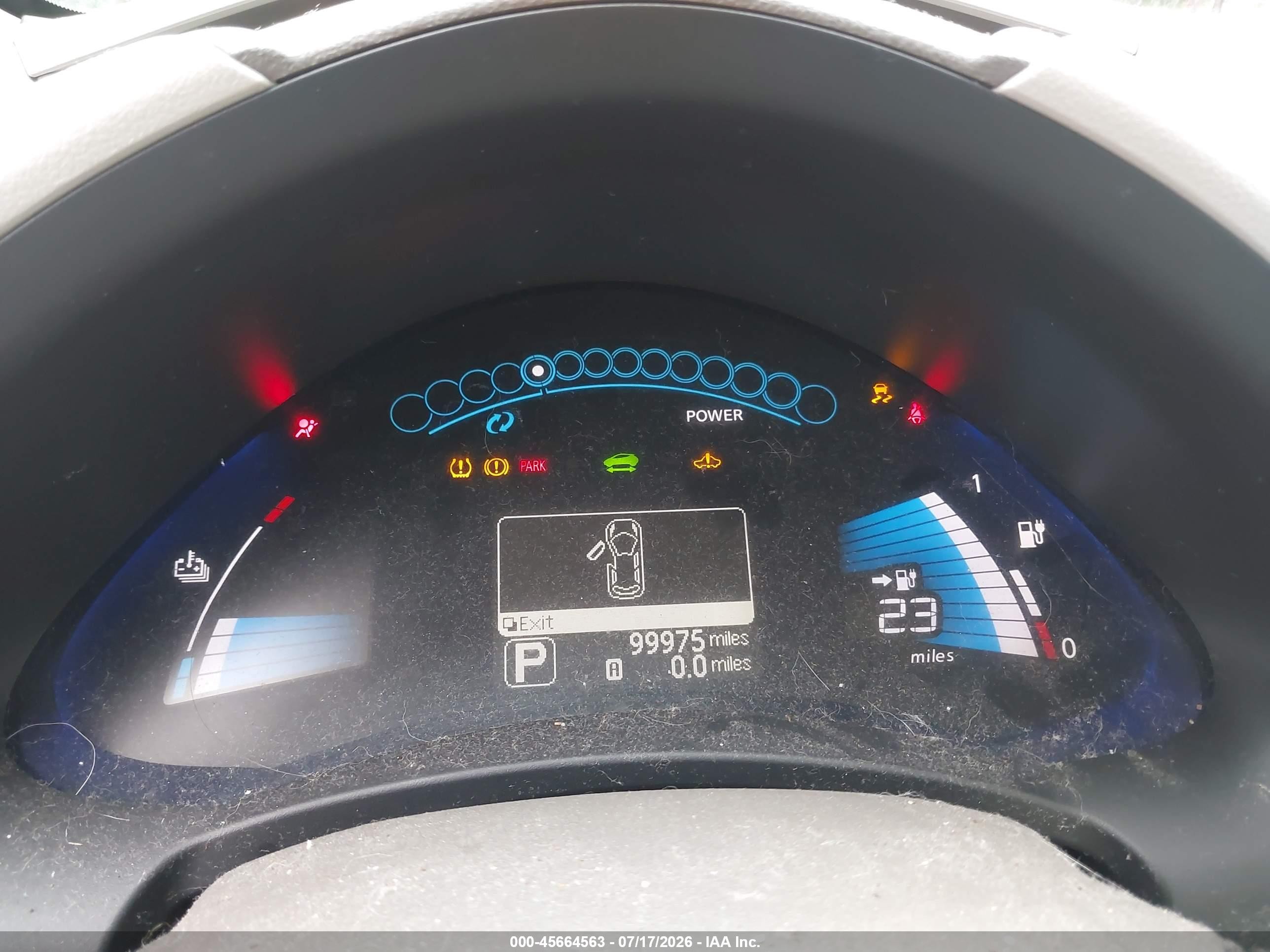 2011 Nissan Leaf Sl Blue vin: JN1AZ0CP0BT009336