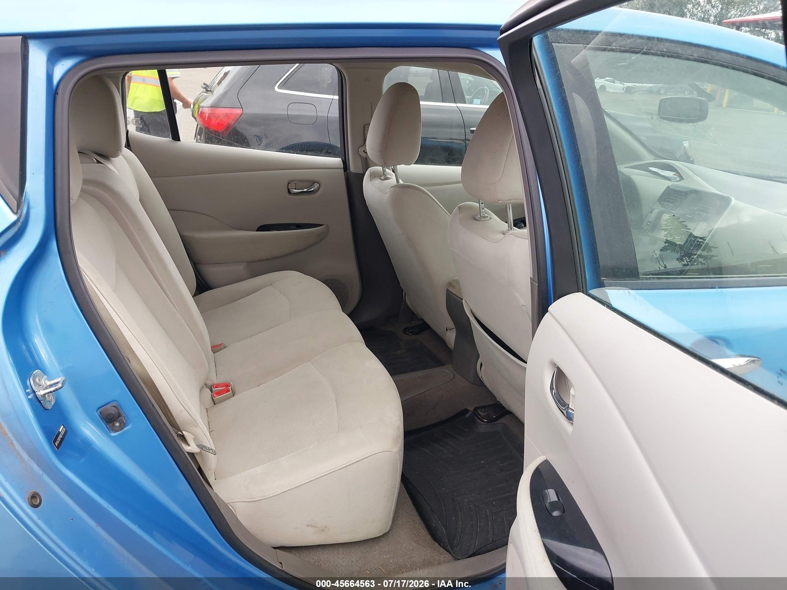 2011 Nissan Leaf Sl Blue vin: JN1AZ0CP0BT009336