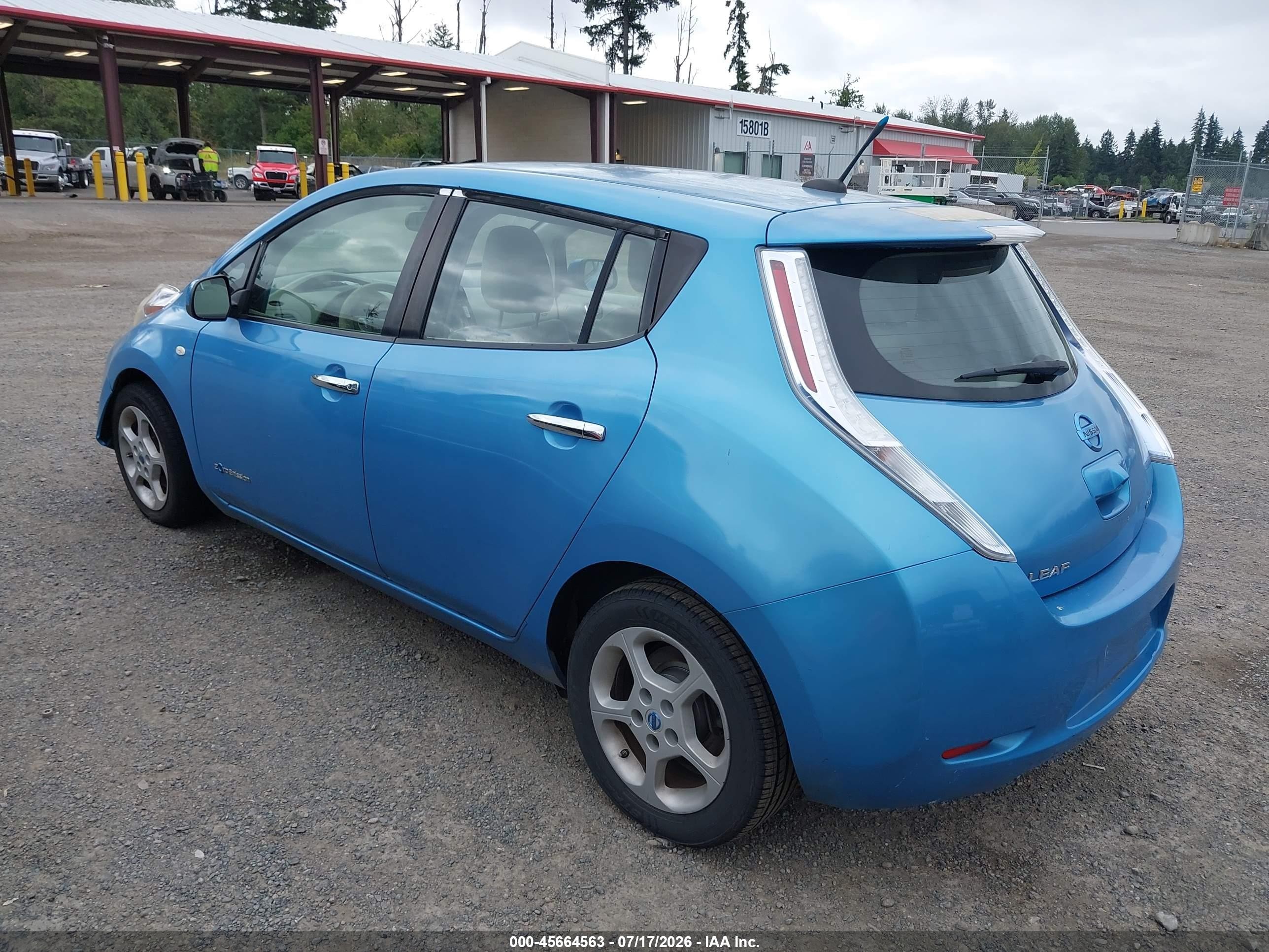 2011 Nissan Leaf Sl Blue vin: JN1AZ0CP0BT009336