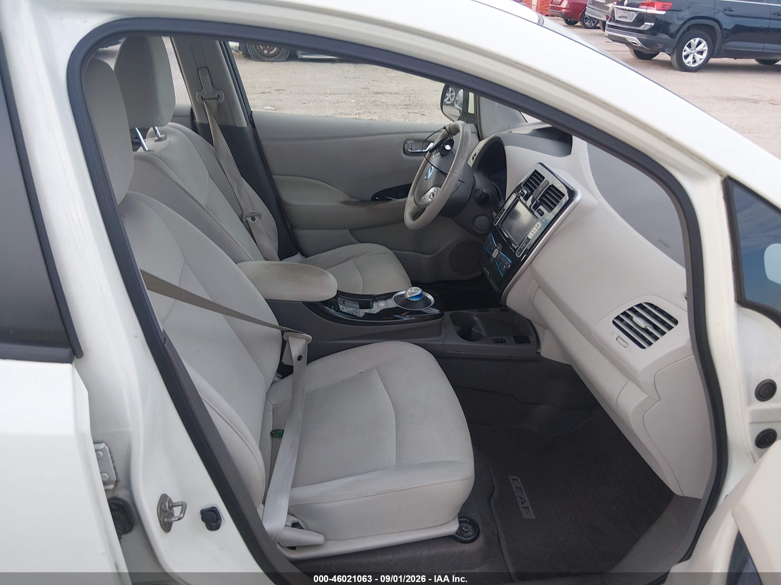 2012 Nissan Leaf Sl White vin: JN1AZ0CP0CT016997