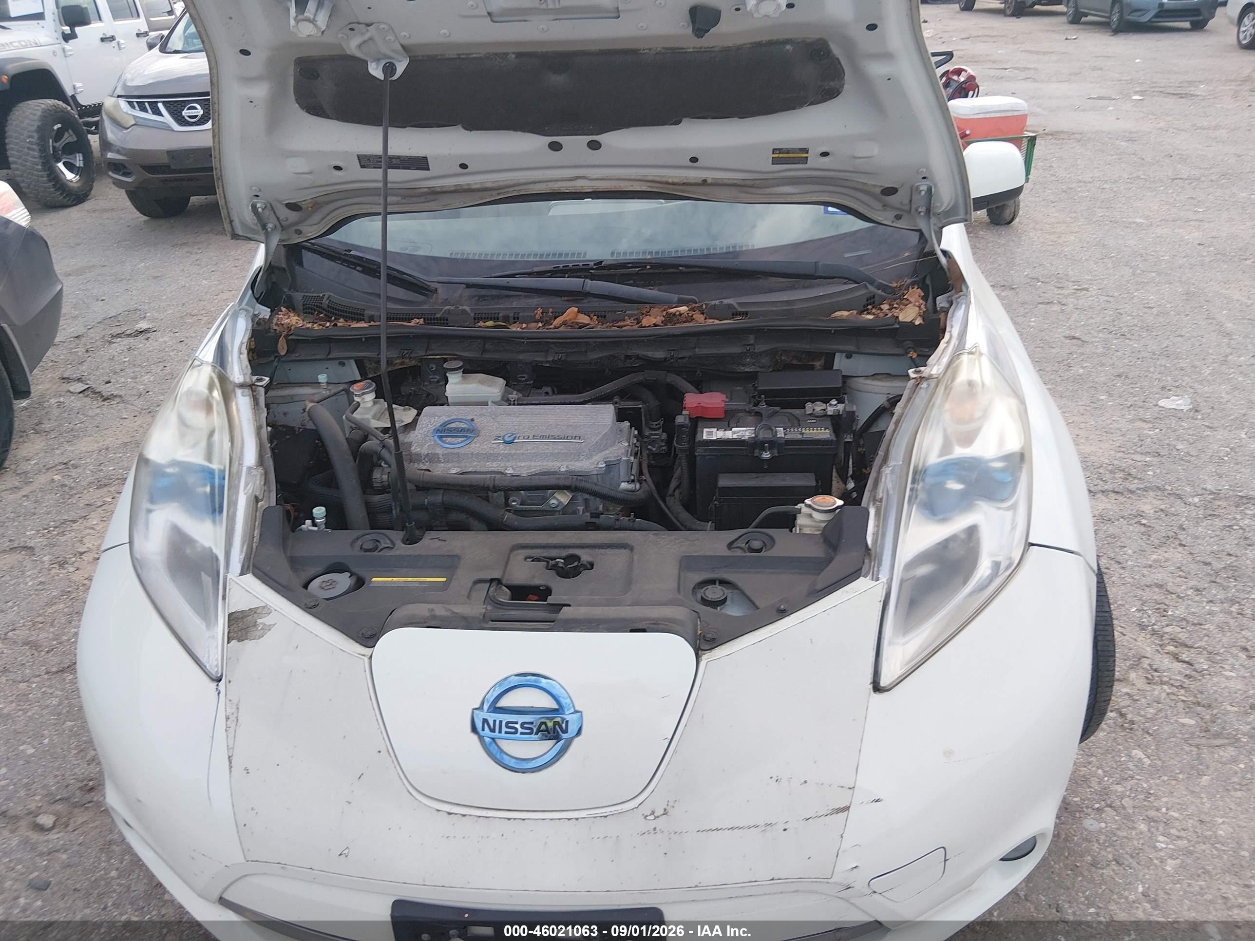 2012 Nissan Leaf Sl White vin: JN1AZ0CP0CT016997