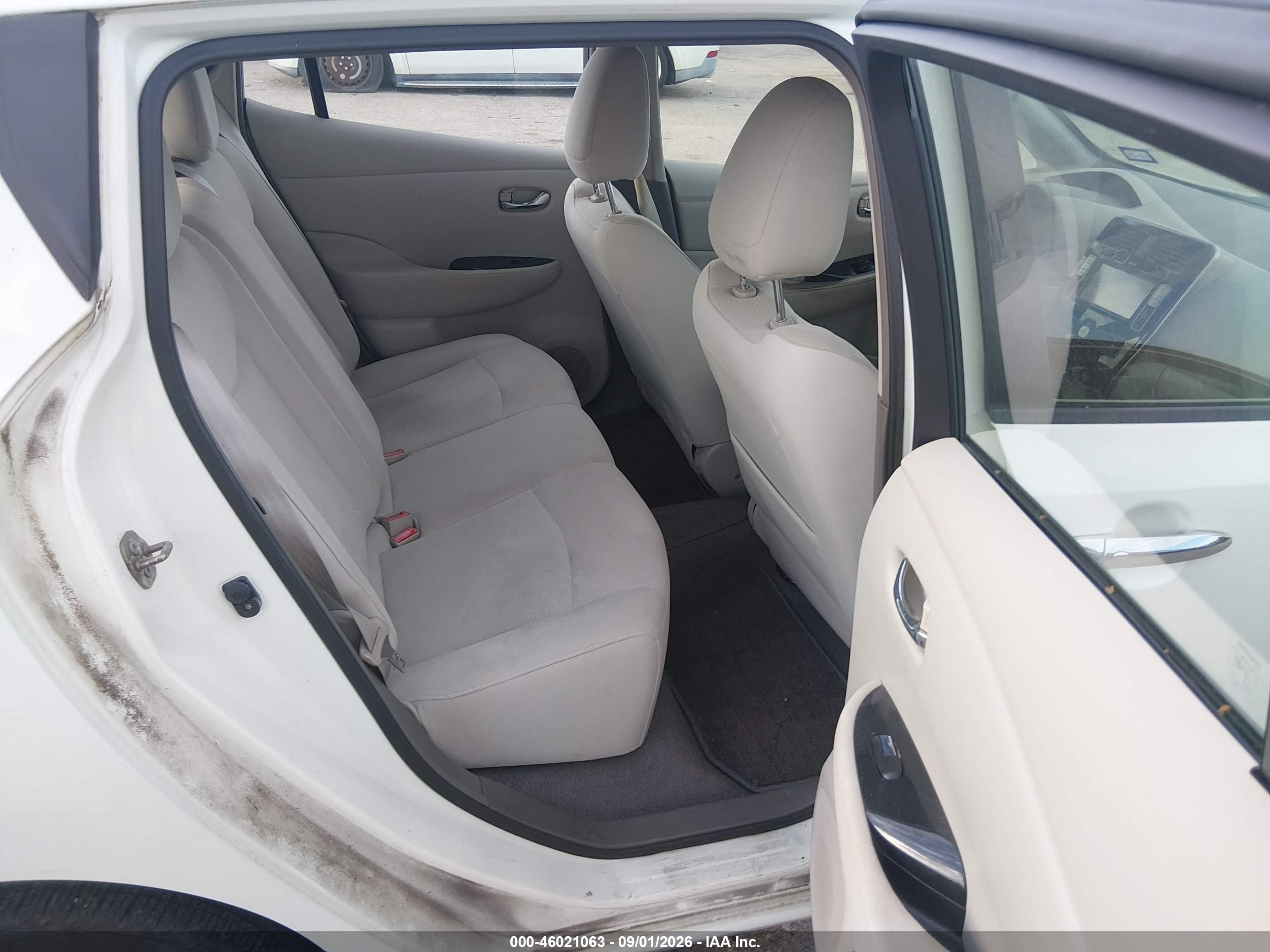 2012 Nissan Leaf Sl White vin: JN1AZ0CP0CT016997