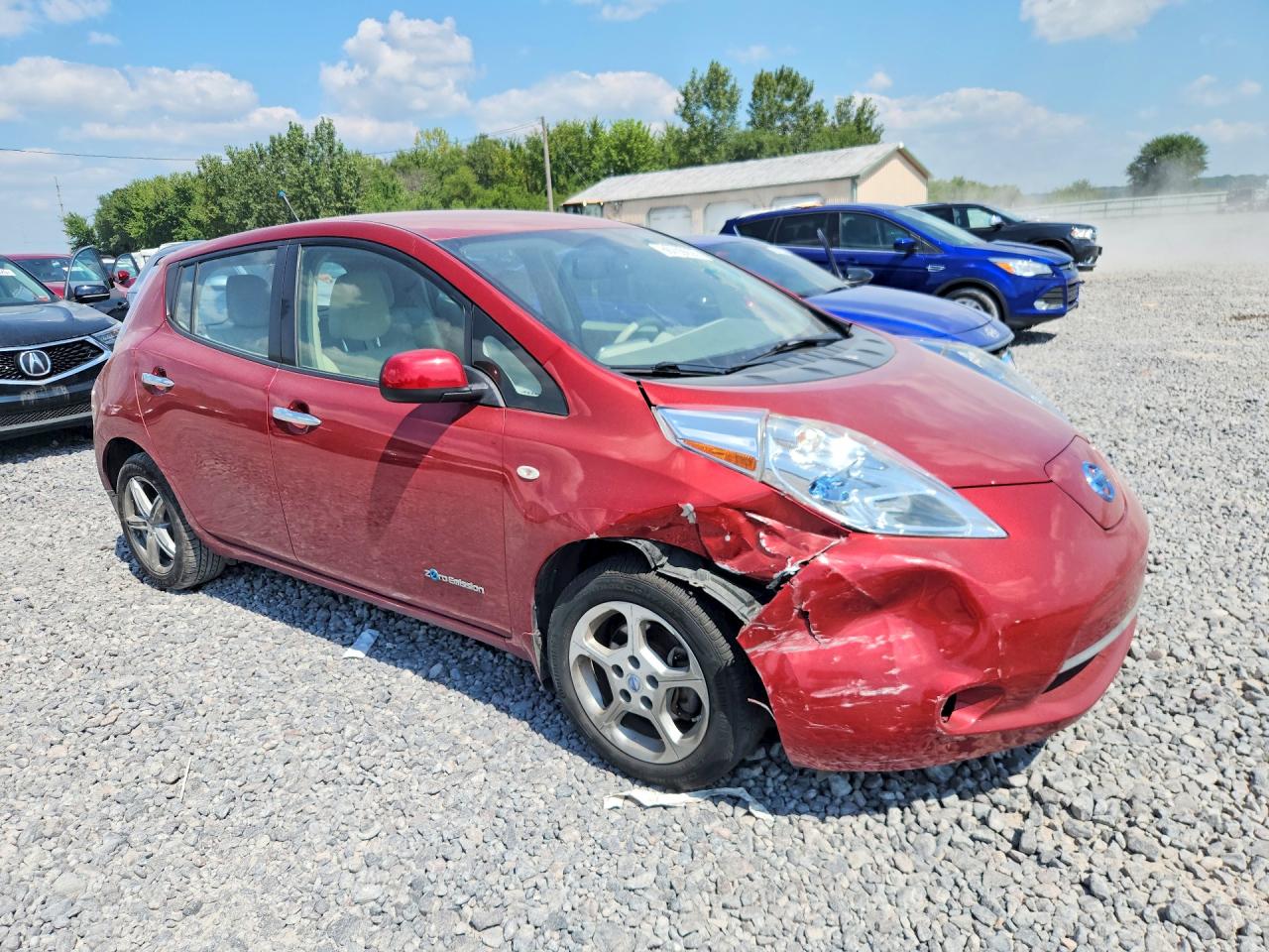 2012 Nissan Leaf Sv Red vin: JN1AZ0CP1CT023781