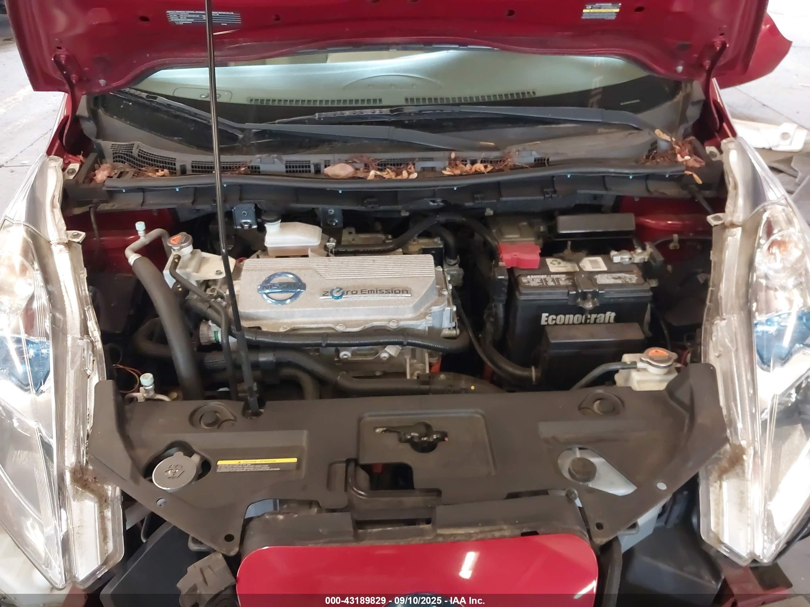 2012 Nissan Leaf Sl Красный vin: JN1AZ0CP1CT027233