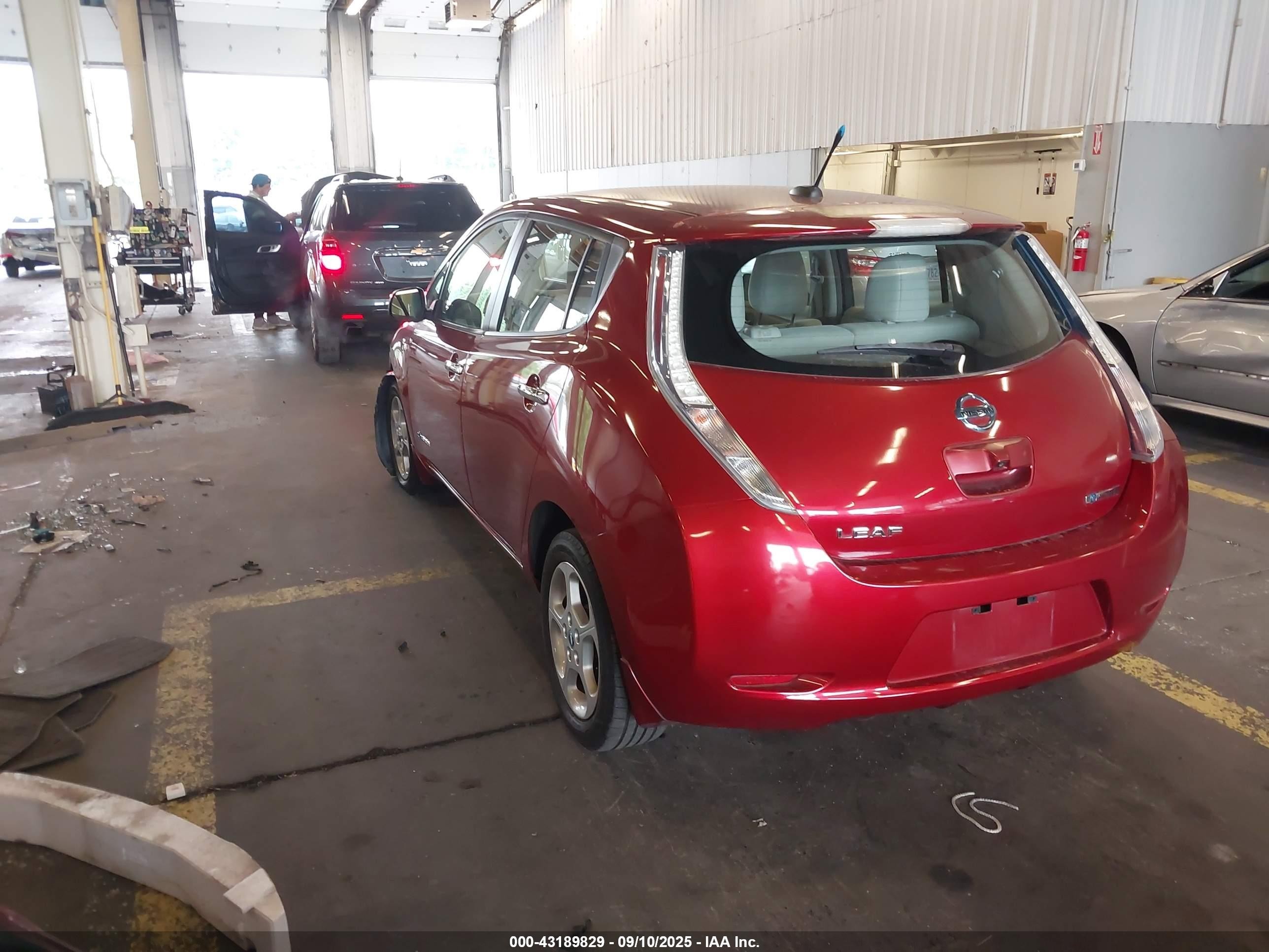 2012 Nissan Leaf Sl Красный vin: JN1AZ0CP1CT027233