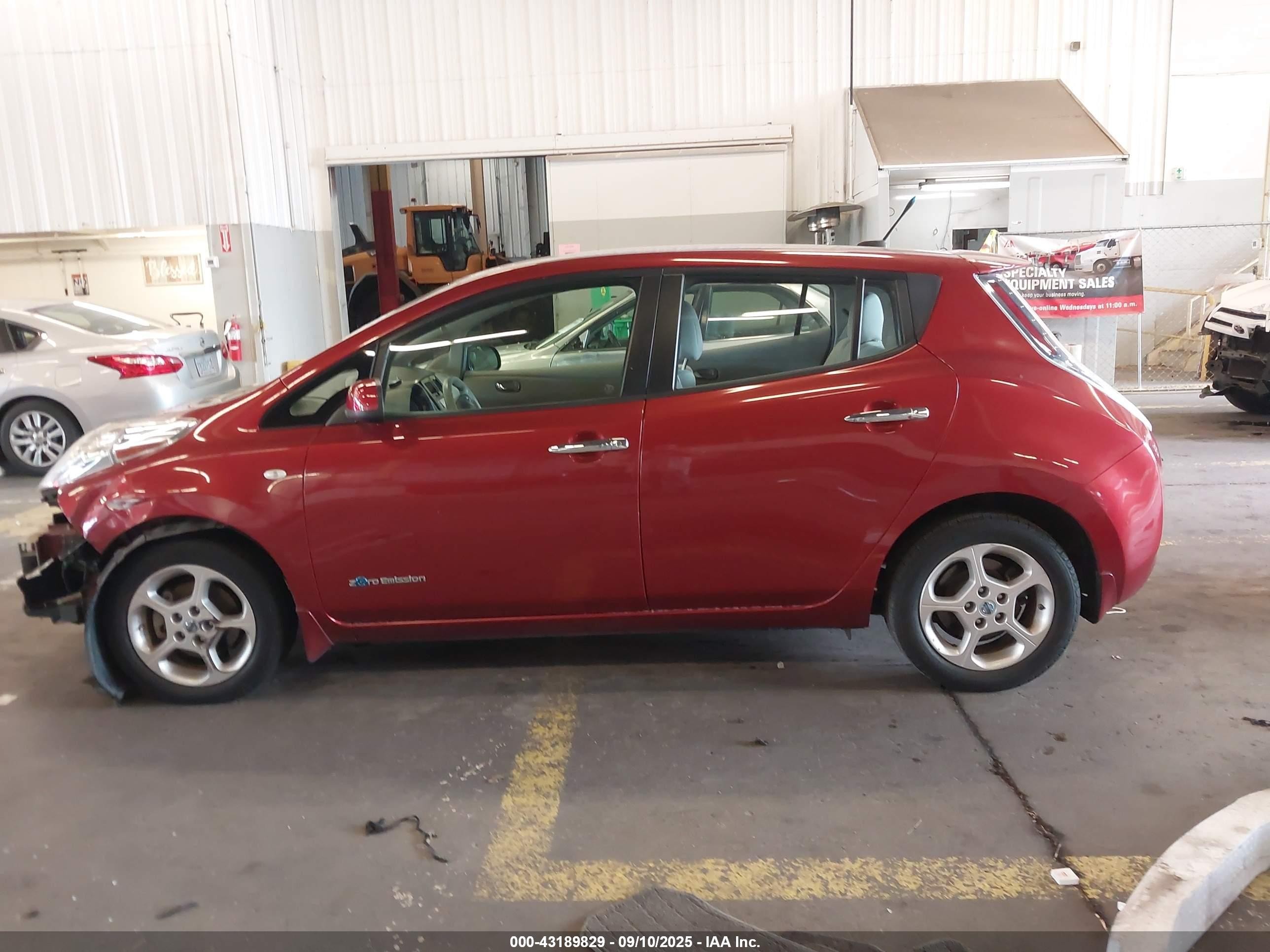 2012 Nissan Leaf Sl Красный vin: JN1AZ0CP1CT027233