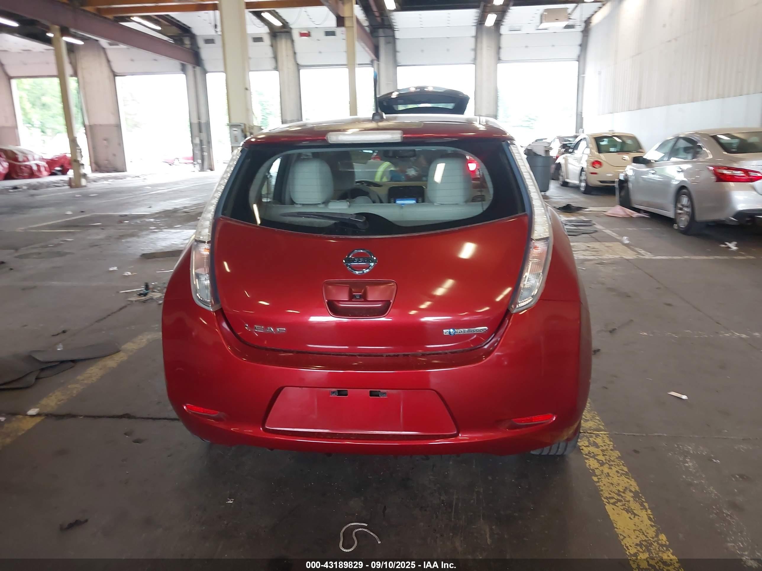 2012 Nissan Leaf Sl Красный vin: JN1AZ0CP1CT027233