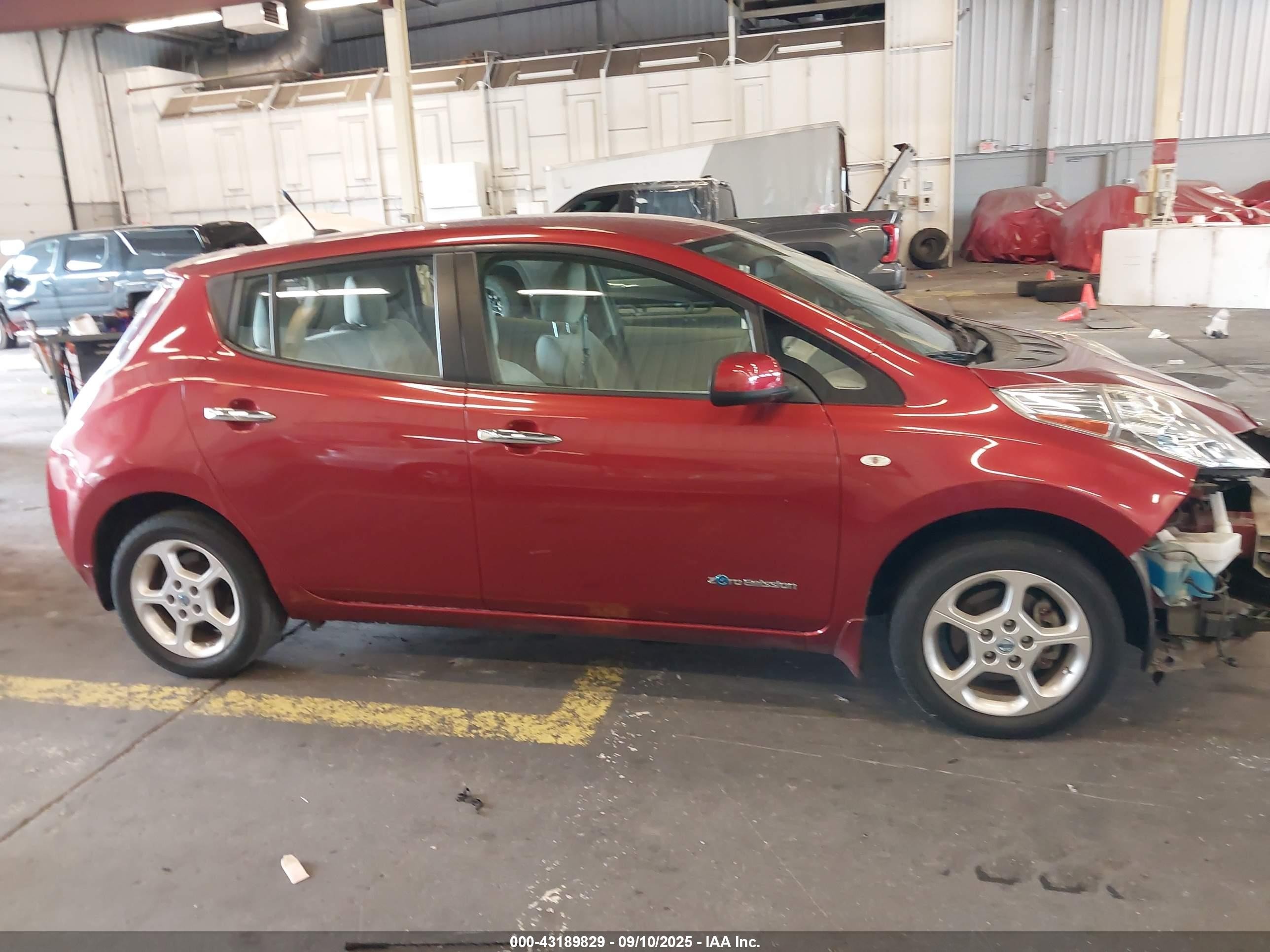 2012 Nissan Leaf Sl Красный vin: JN1AZ0CP1CT027233