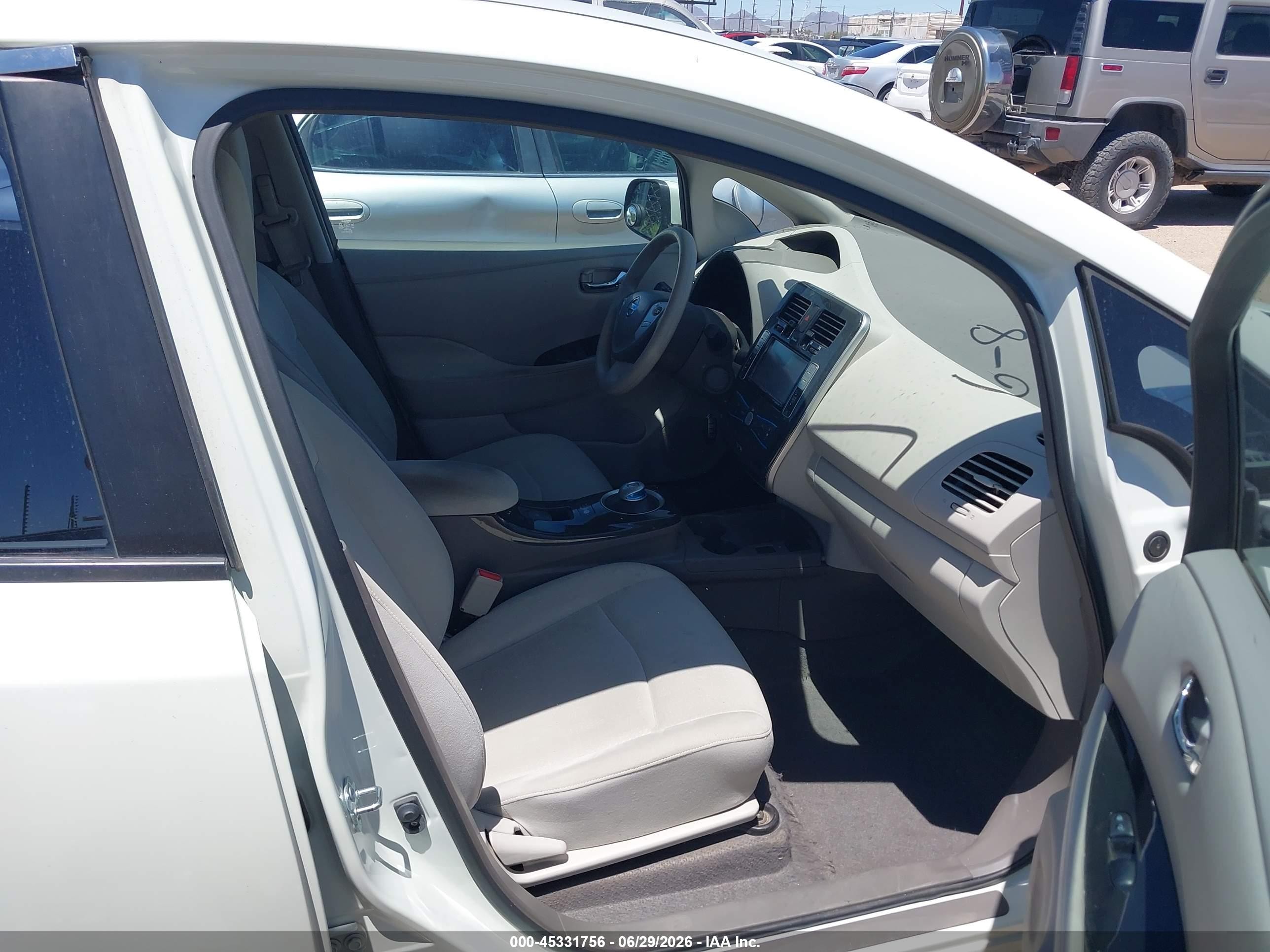 2011 Nissan Leaf Sl Cream vin: JN1AZ0CP2BT002162