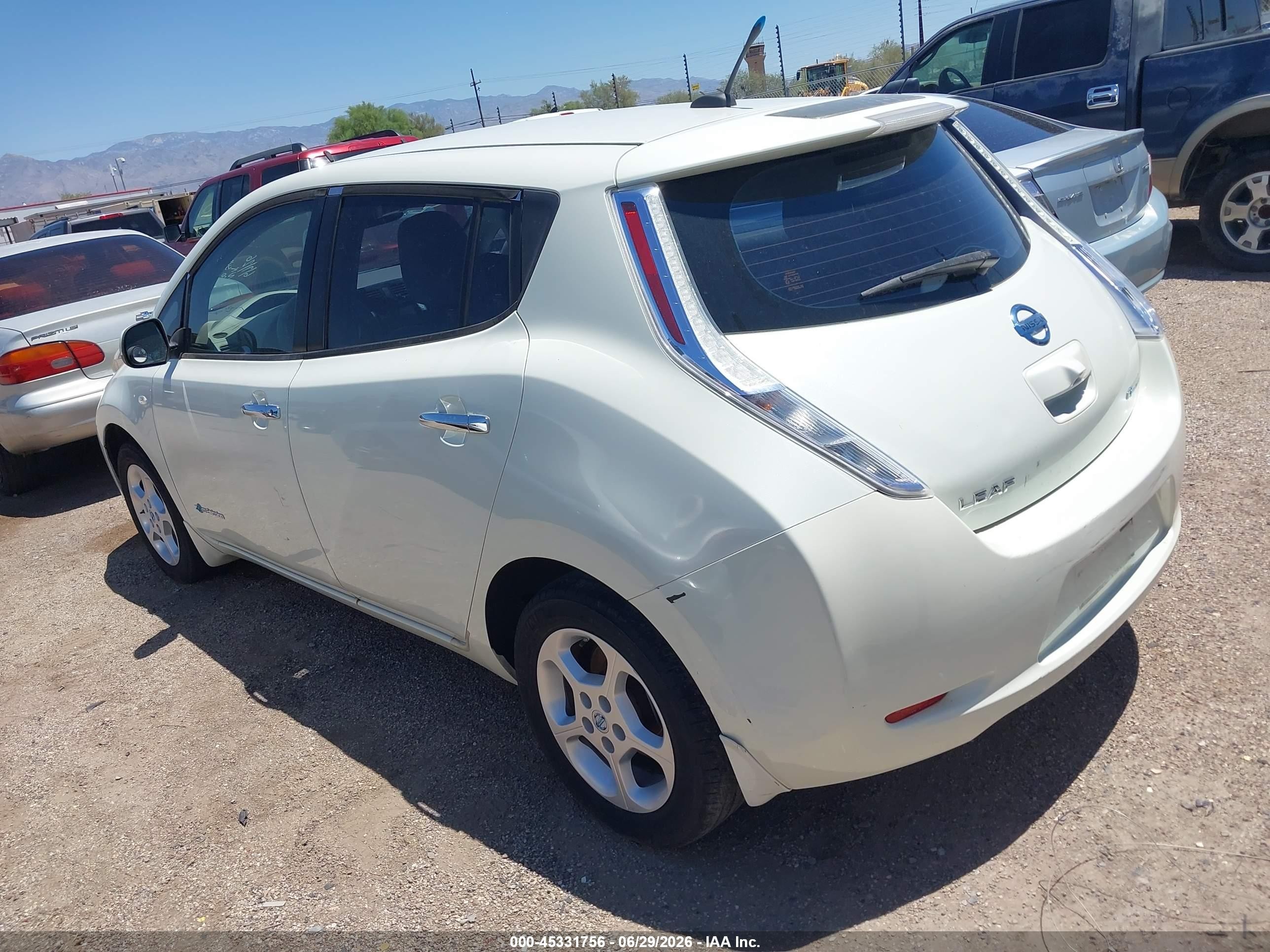 2011 Nissan Leaf Sl Cream vin: JN1AZ0CP2BT002162