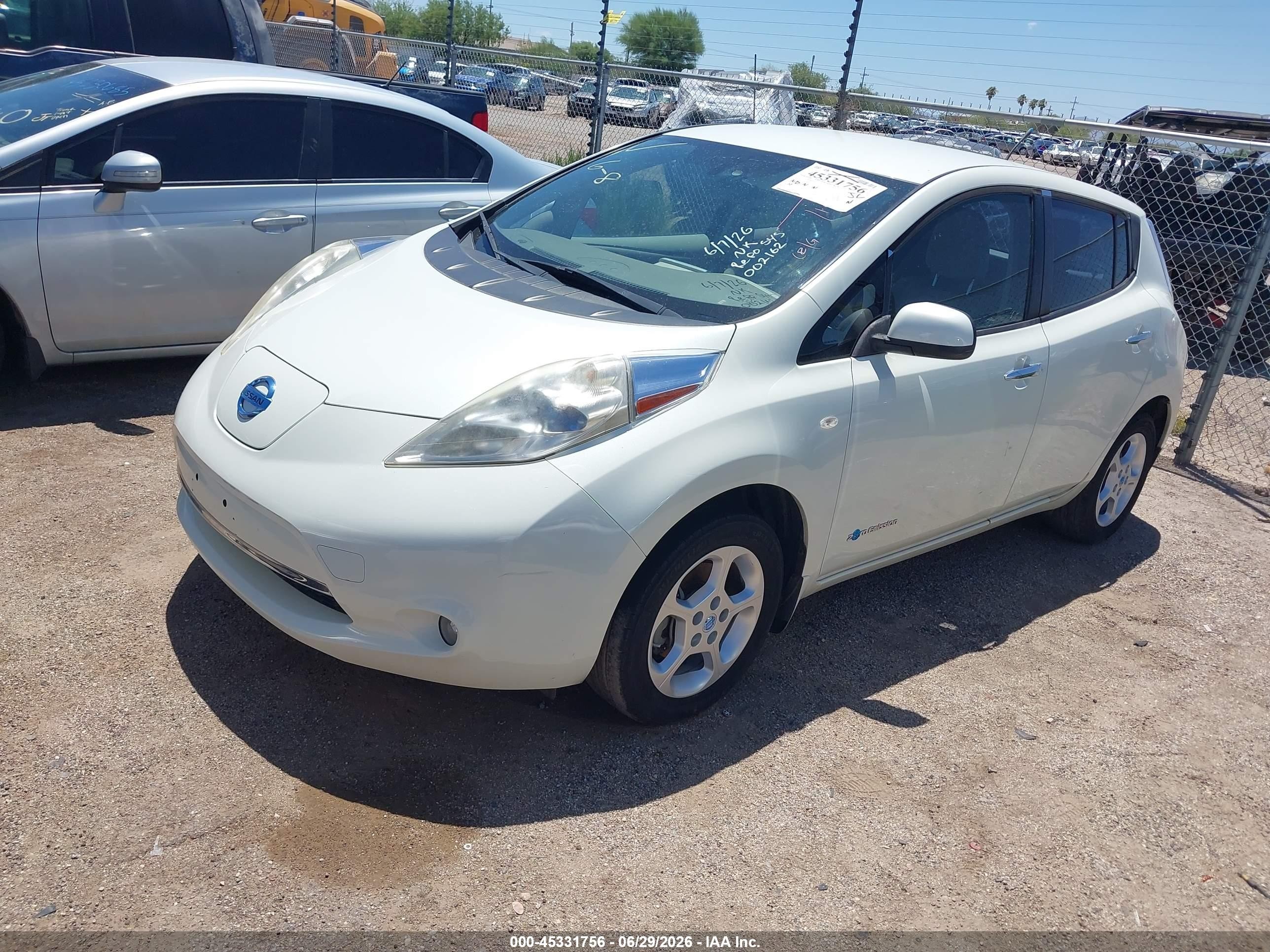 2011 Nissan Leaf Sl Cream vin: JN1AZ0CP2BT002162