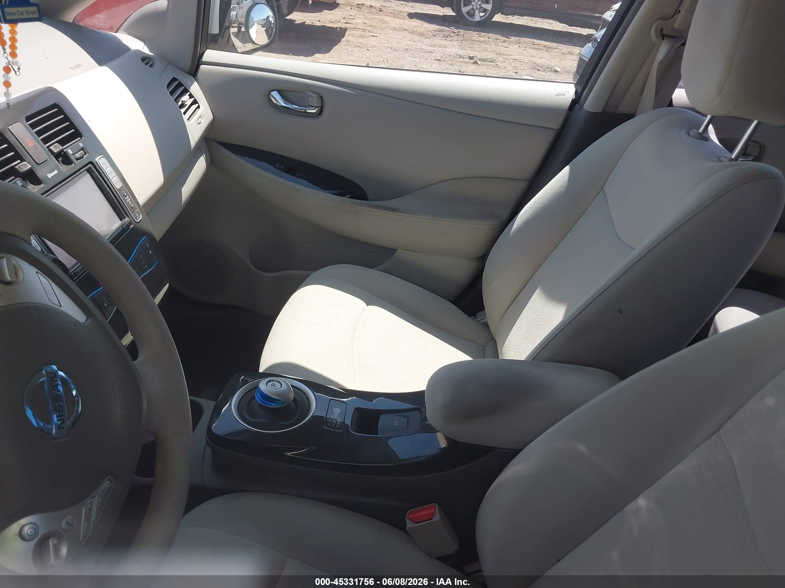 2011 Nissan Leaf Sl Cream vin: JN1AZ0CP2BT002162