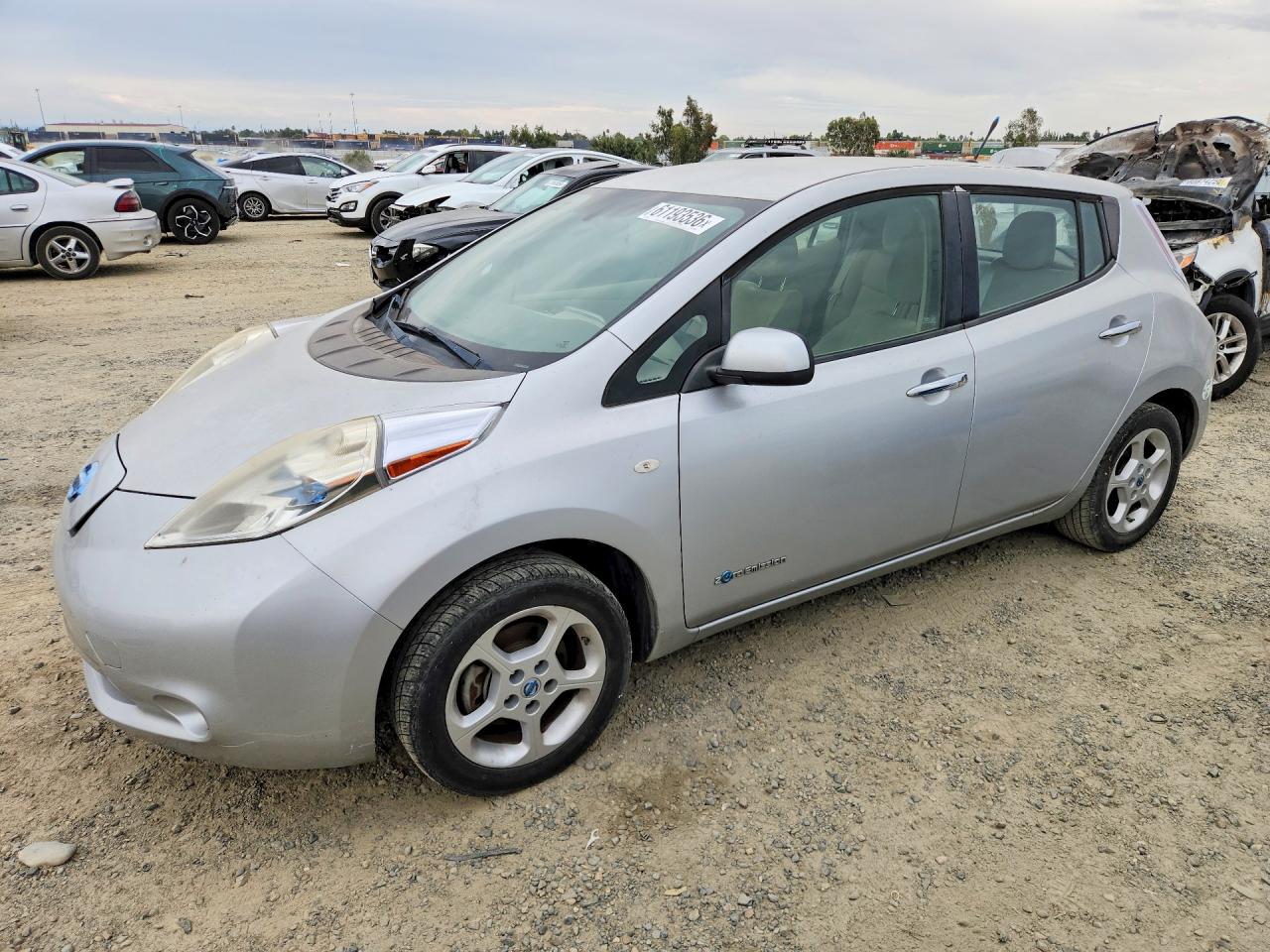 2011 Nissan Leaf Sv Silver vin: JN1AZ0CP2BT006759