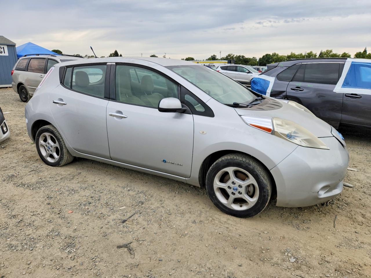 2011 Nissan Leaf Sv Silver vin: JN1AZ0CP2BT006759