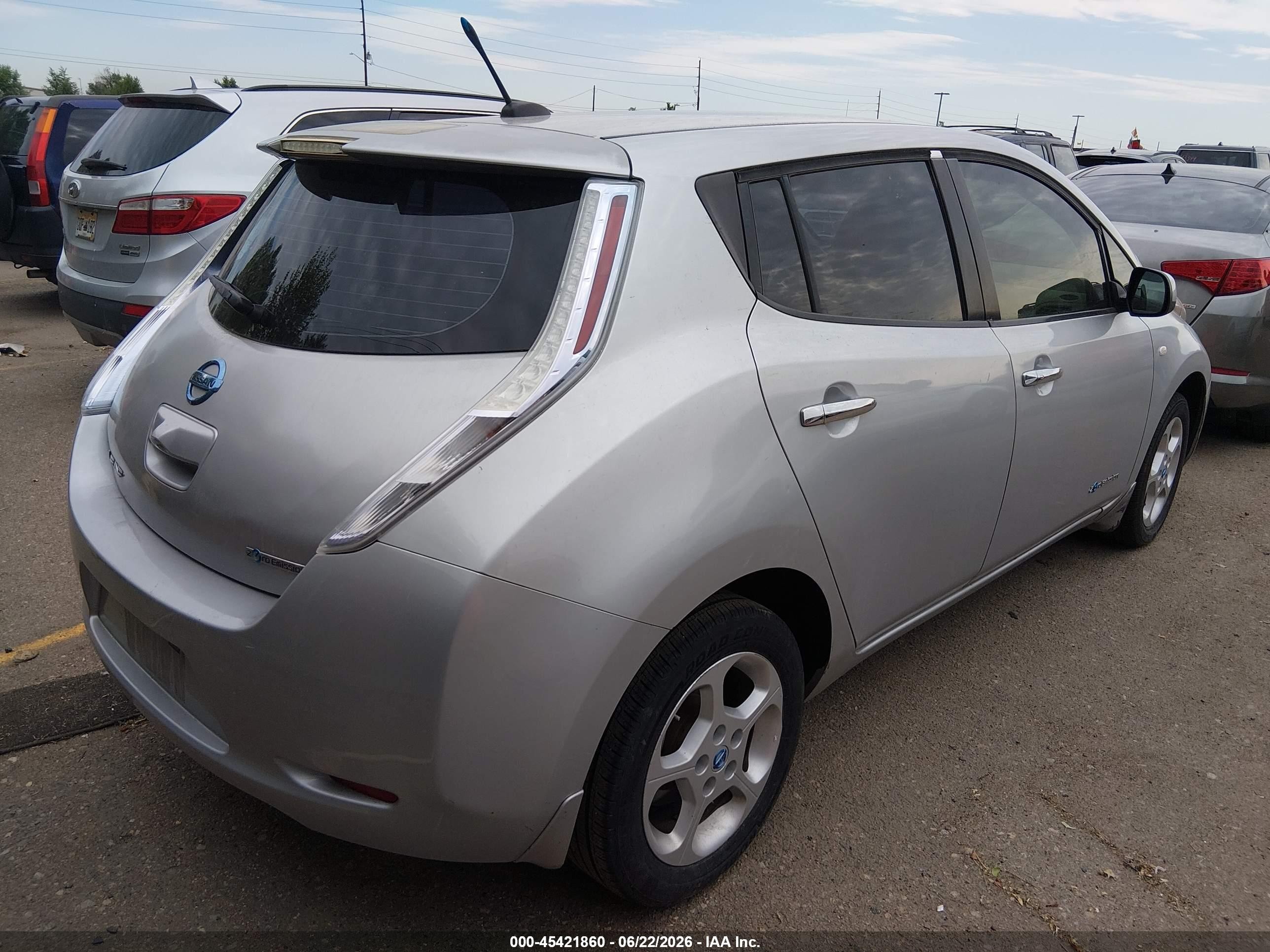 2011 Nissan Leaf Sl Silver vin: JN1AZ0CP2BT007507