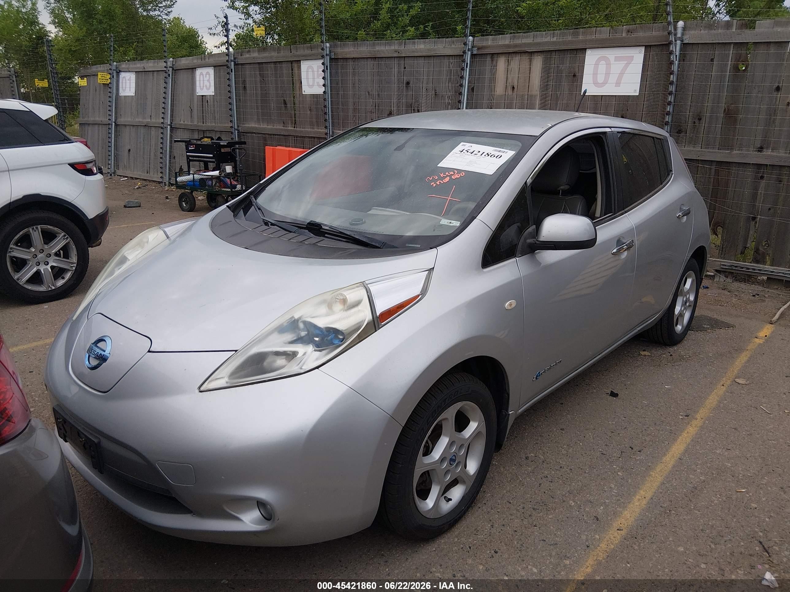 2011 Nissan Leaf Sl Silver vin: JN1AZ0CP2BT007507