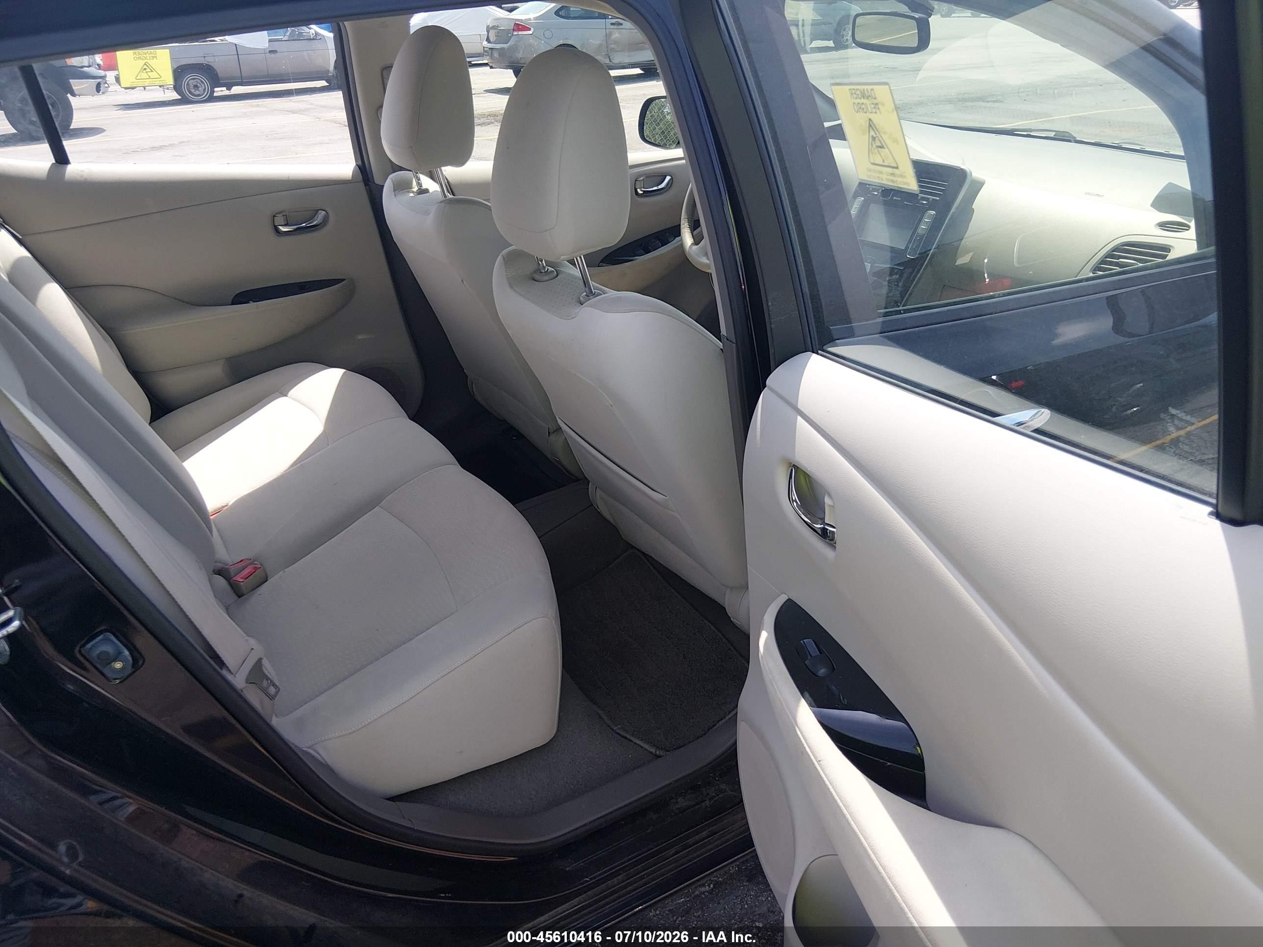 2012 Nissan Leaf Sl Black vin: JN1AZ0CP2CT018475