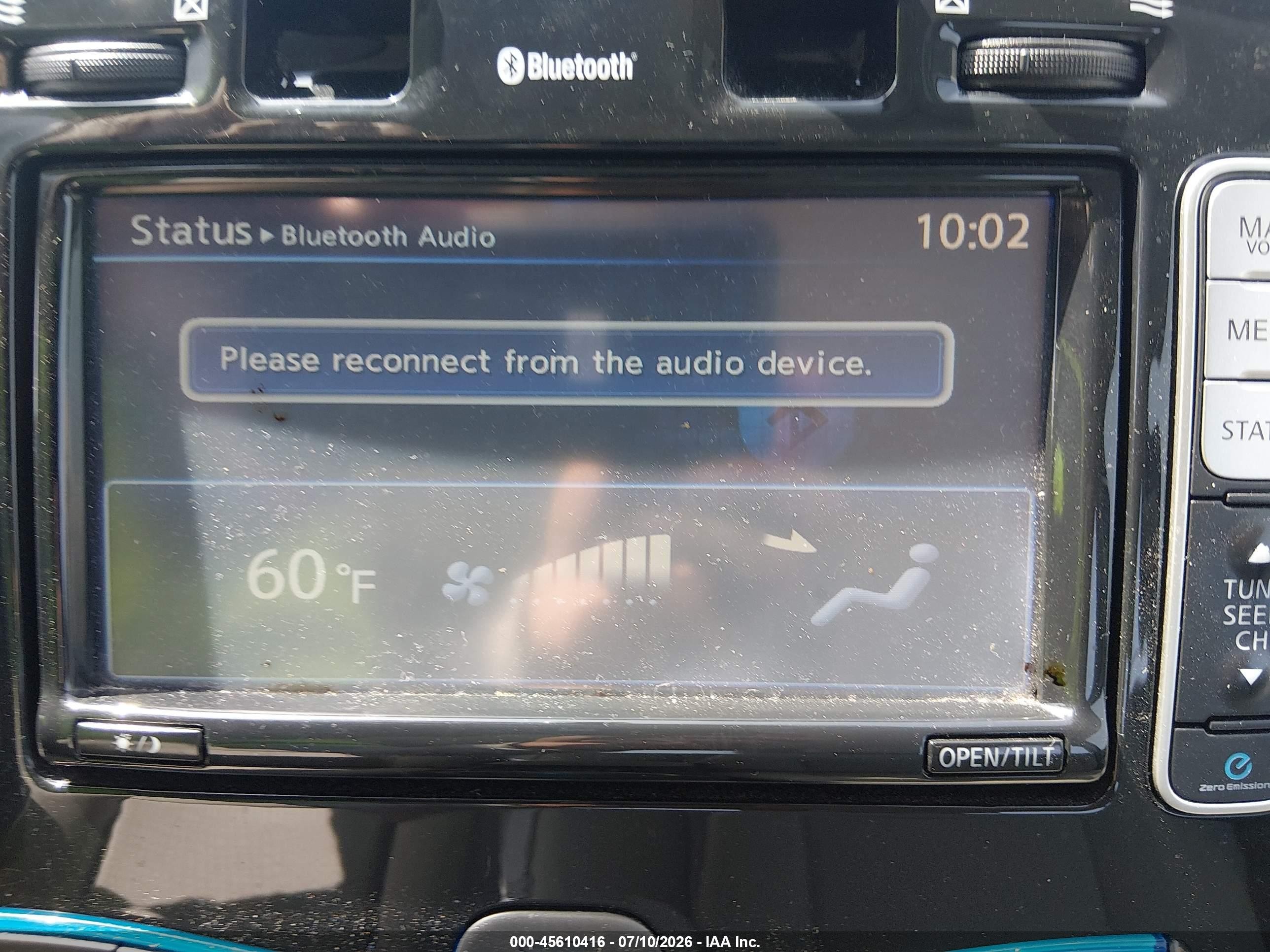 2012 Nissan Leaf Sl Black vin: JN1AZ0CP2CT018475