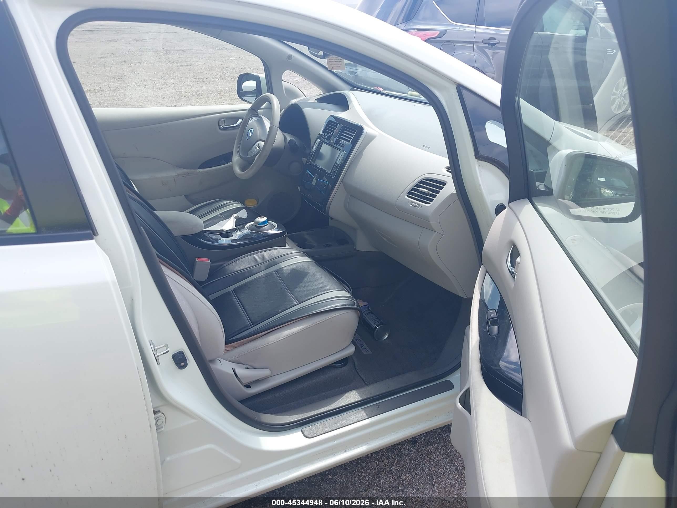 2012 Nissan Leaf Sl White vin: JN1AZ0CP2CT025393