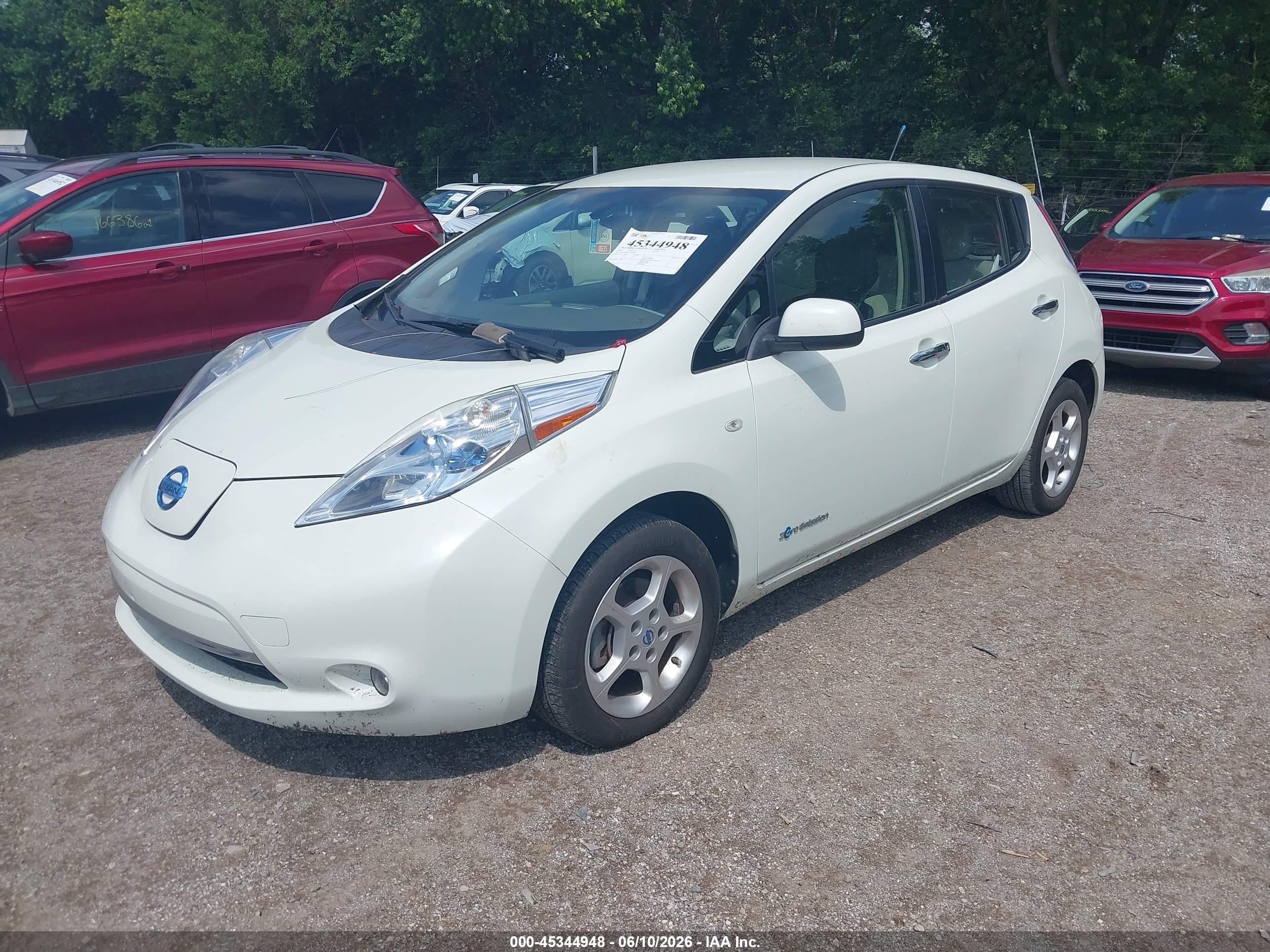 2012 Nissan Leaf Sl White vin: JN1AZ0CP2CT025393