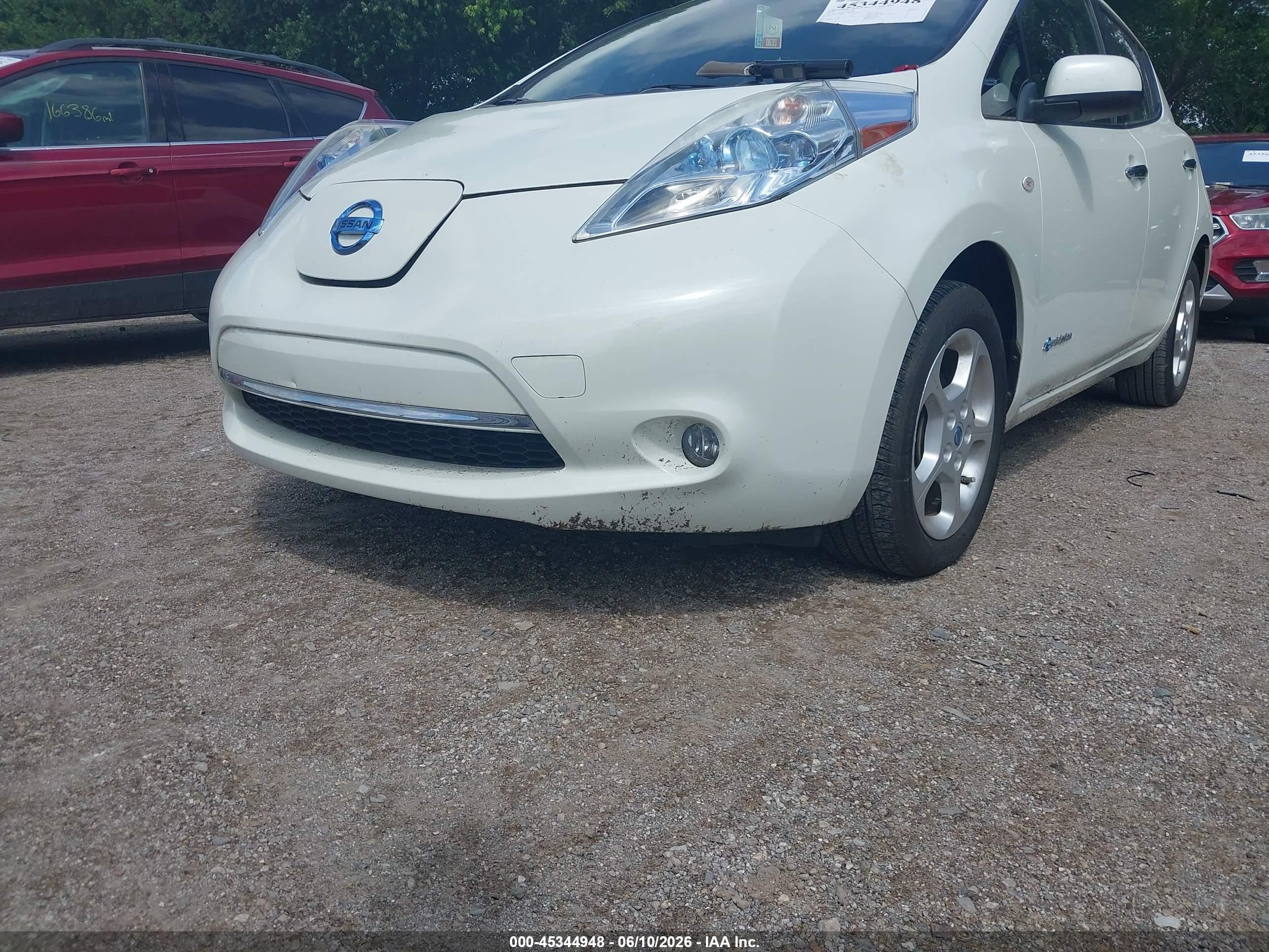 2012 Nissan Leaf Sl White vin: JN1AZ0CP2CT025393