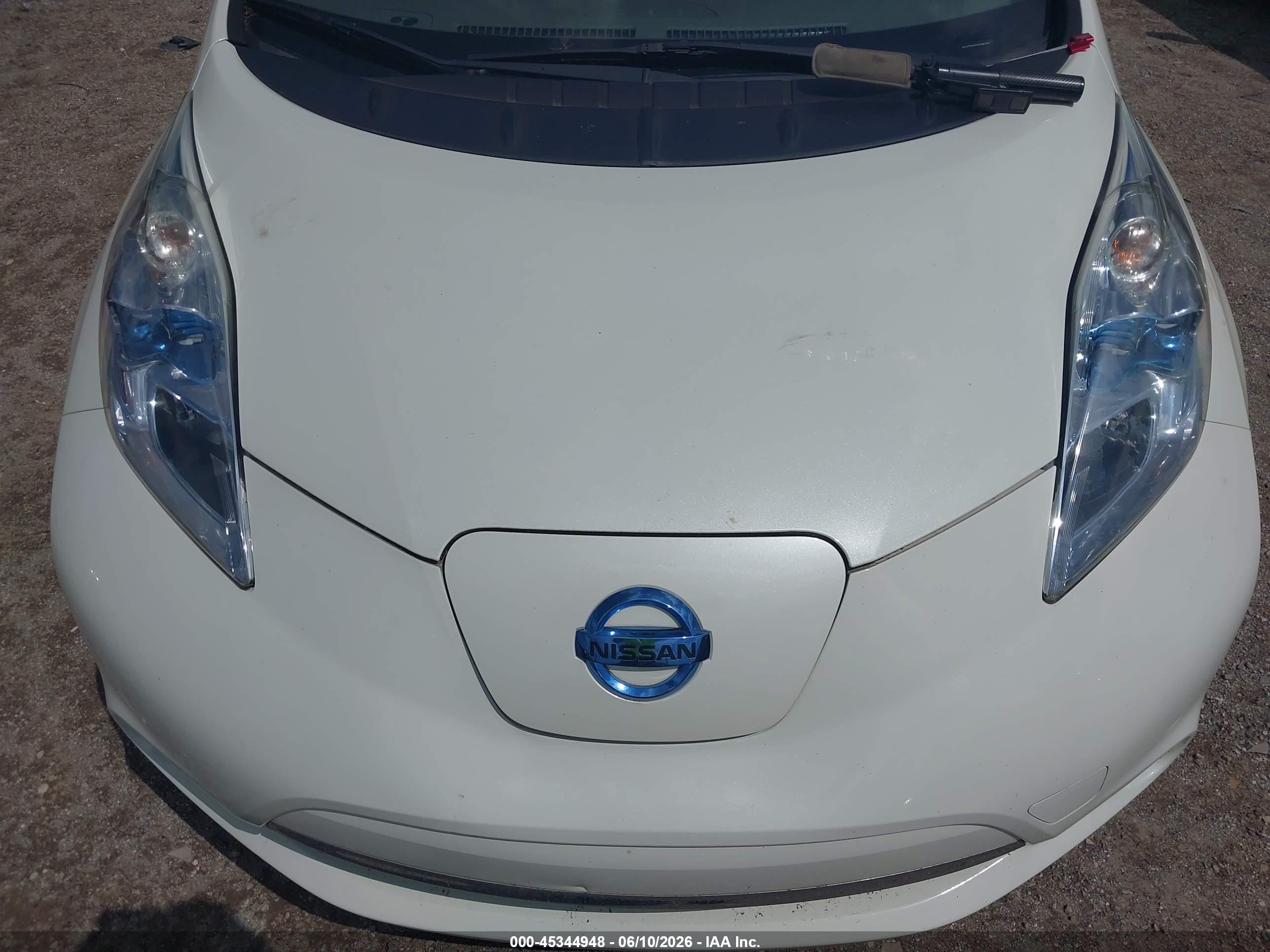 2012 Nissan Leaf Sl White vin: JN1AZ0CP2CT025393