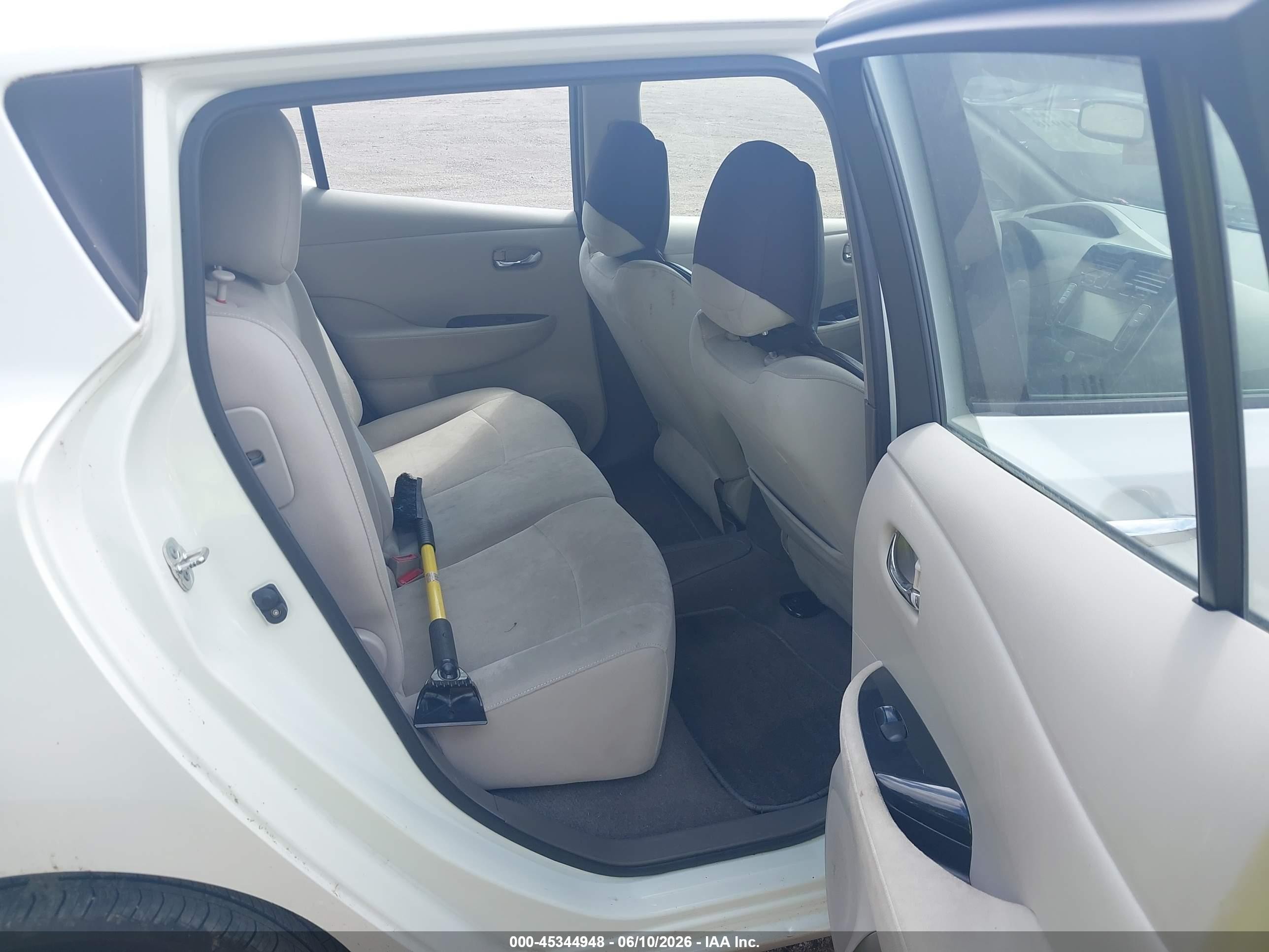 2012 Nissan Leaf Sl White vin: JN1AZ0CP2CT025393