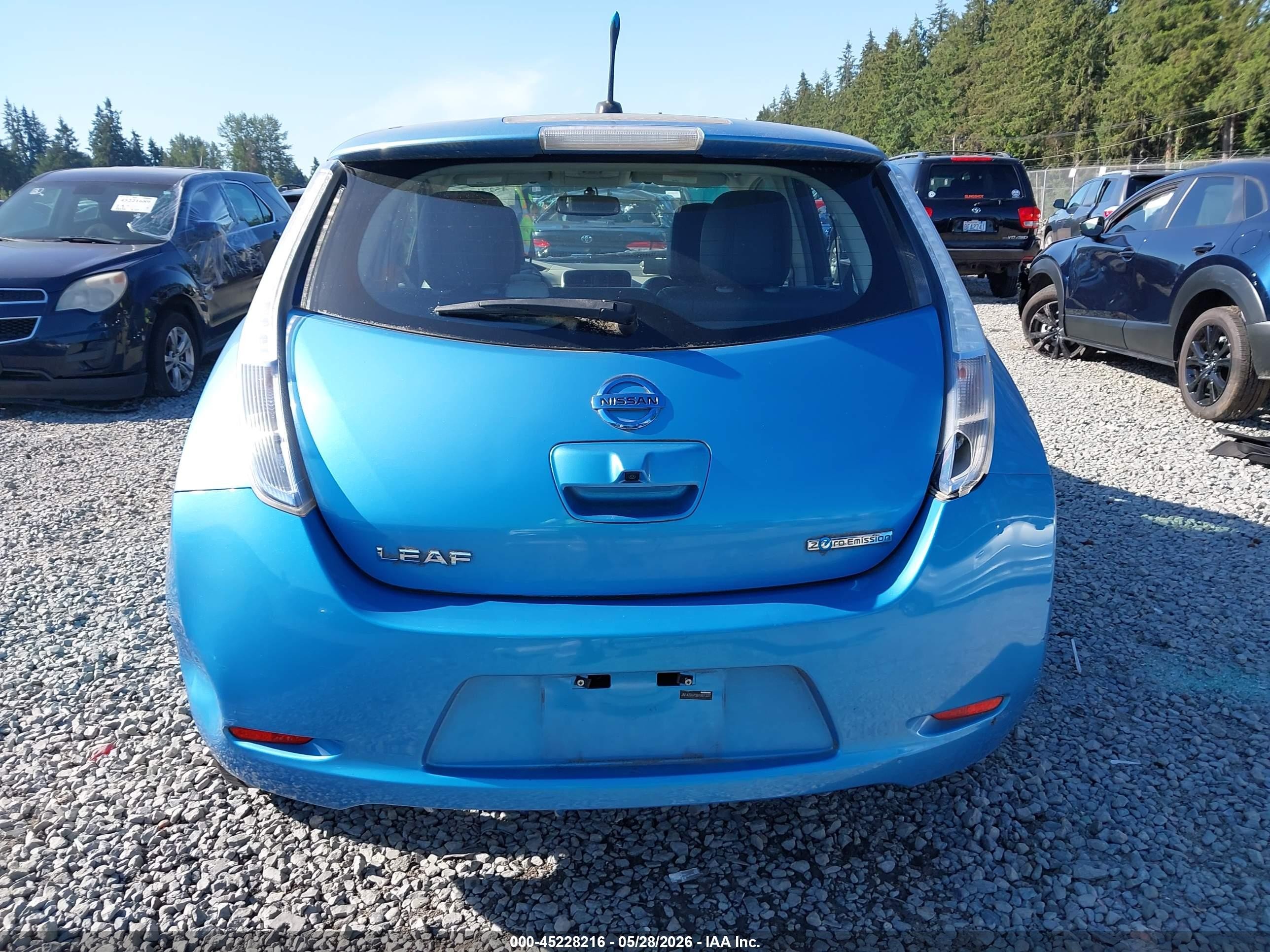 2011 Nissan Leaf Sl Blue vin: JN1AZ0CP3BT001327