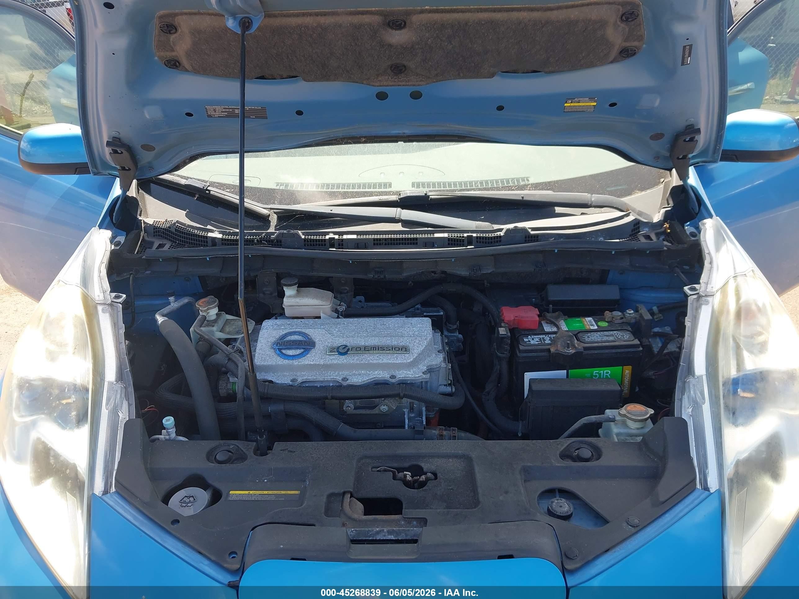 2011 Nissan Leaf Sl Blue vin: JN1AZ0CP4BT005516