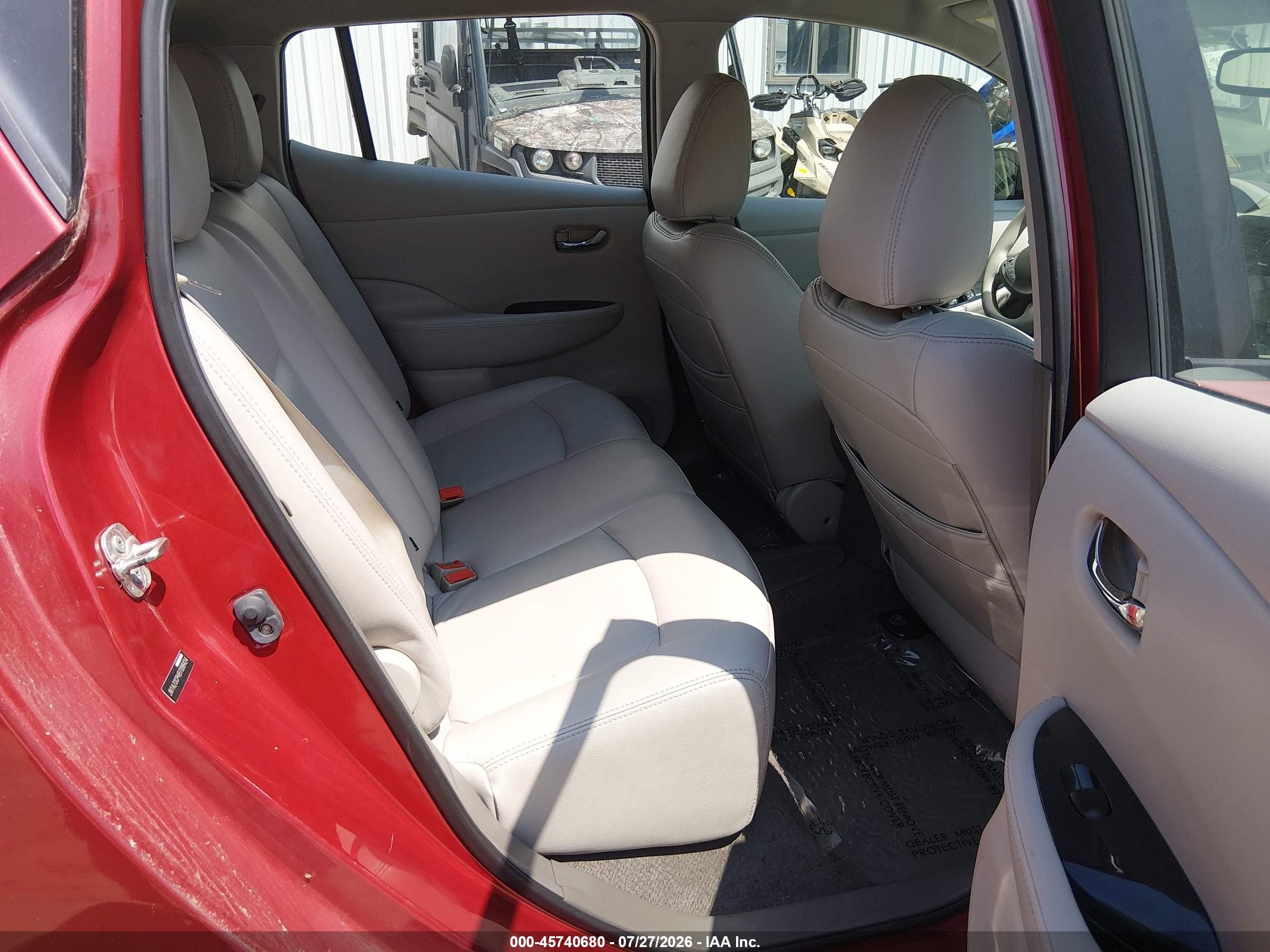 2011 Nissan Leaf Sl Red vin: JN1AZ0CP4BT006424