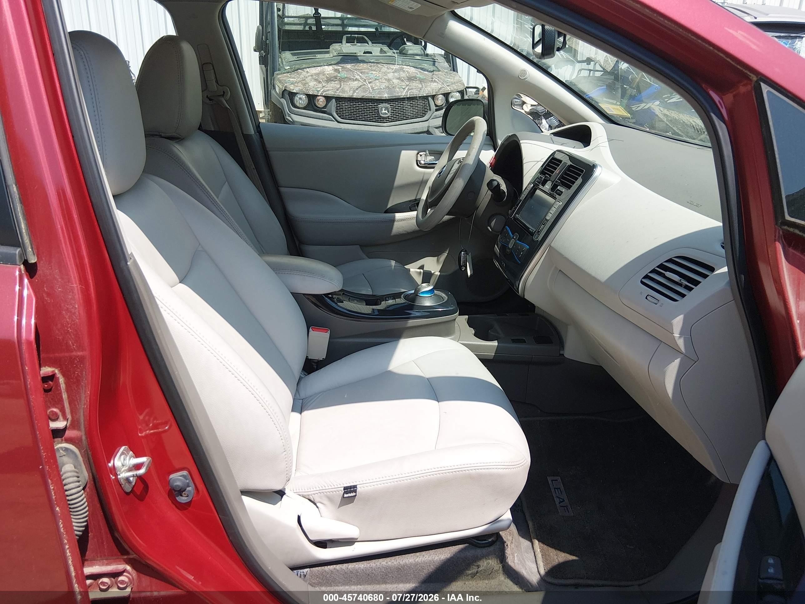 2011 Nissan Leaf Sl Red vin: JN1AZ0CP4BT006424