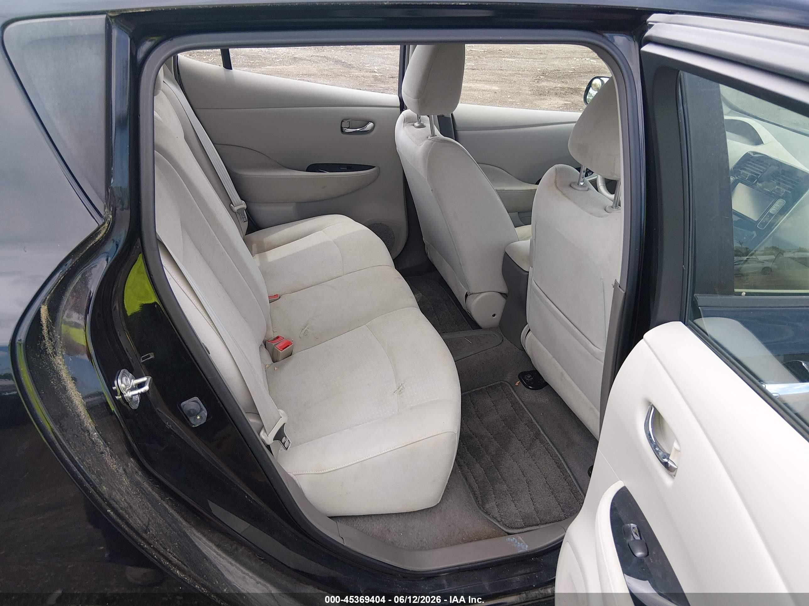 2012 Nissan Leaf Sl Black vin: JN1AZ0CP4CT017442