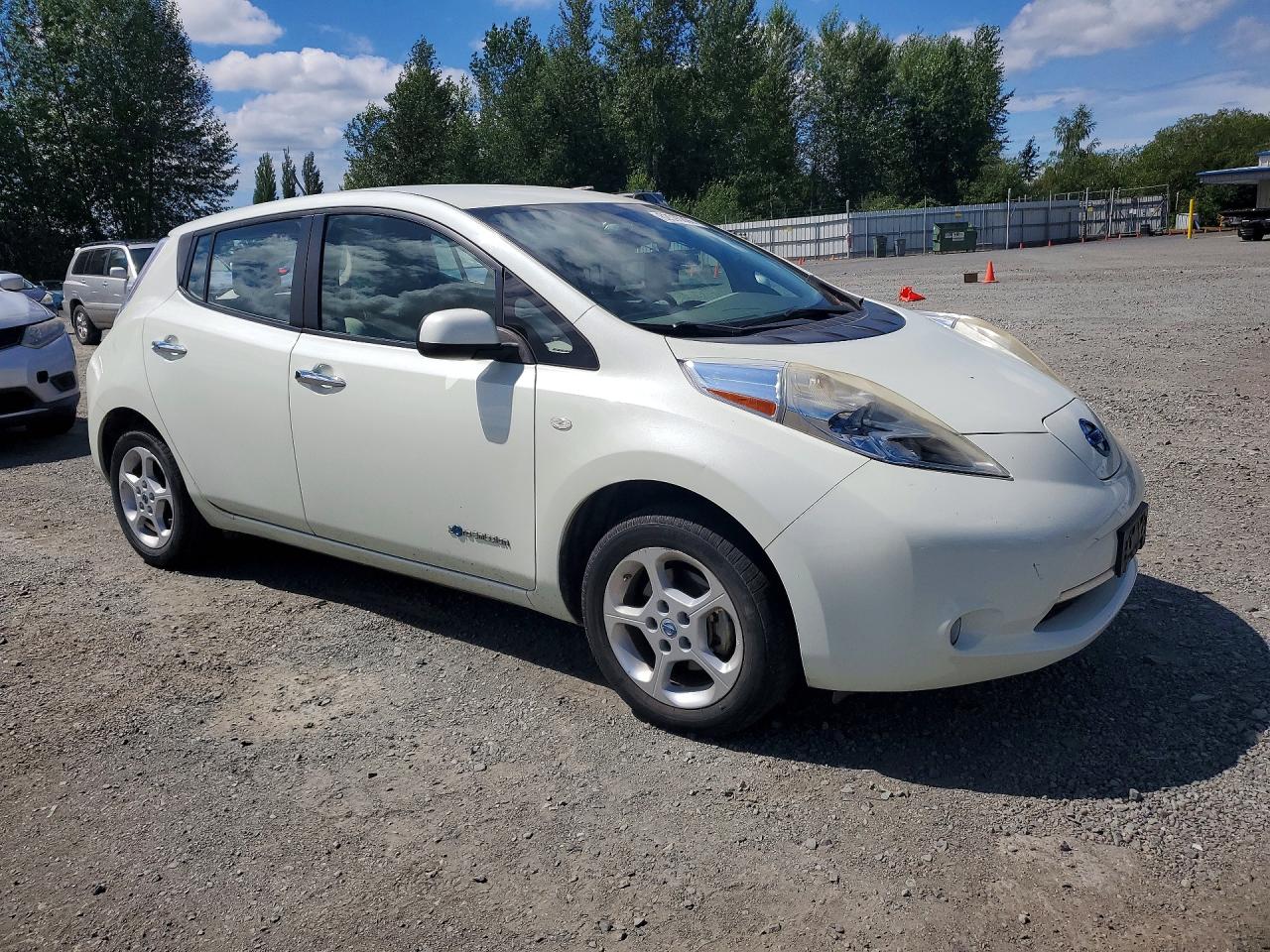 2011 Nissan Leaf Sv White vin: JN1AZ0CP5BT000485