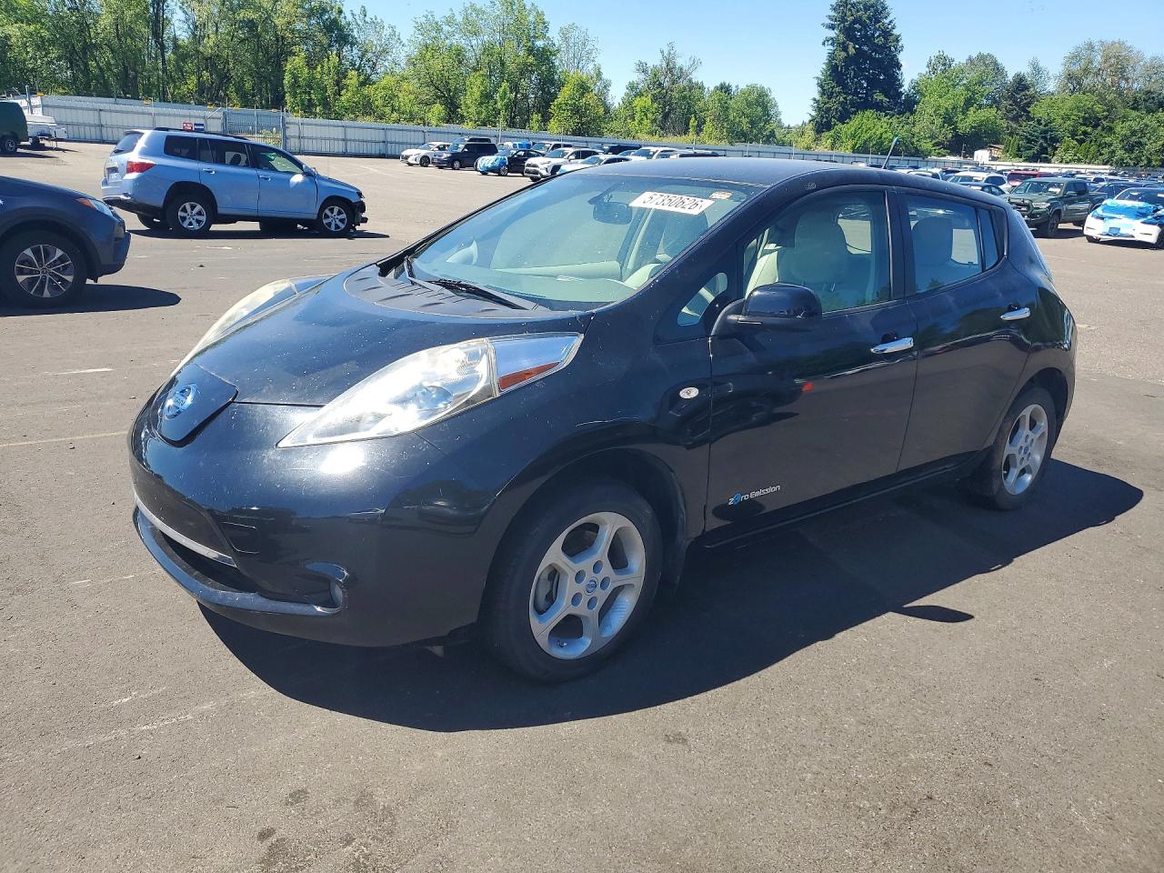 2011 Nissan Leaf Sv Black vin: JN1AZ0CP5BT000616