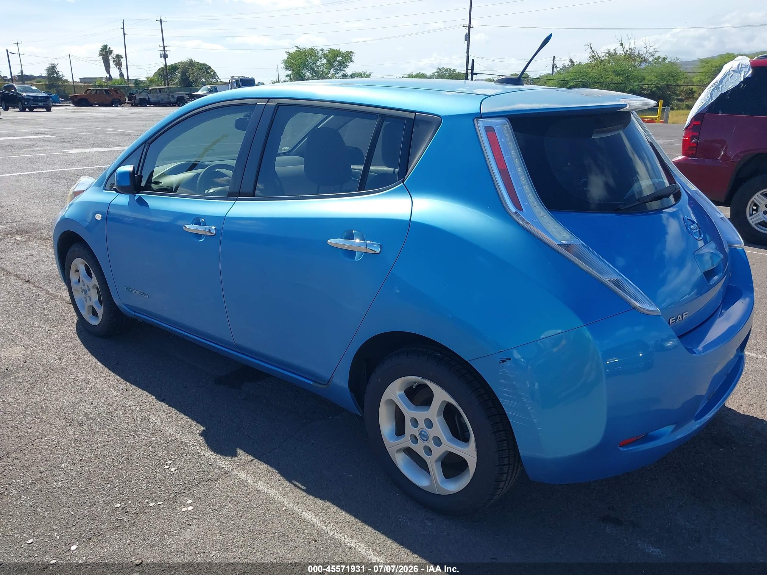 2011 Nissan Leaf Sl Синий vin: JN1AZ0CP5BT005587