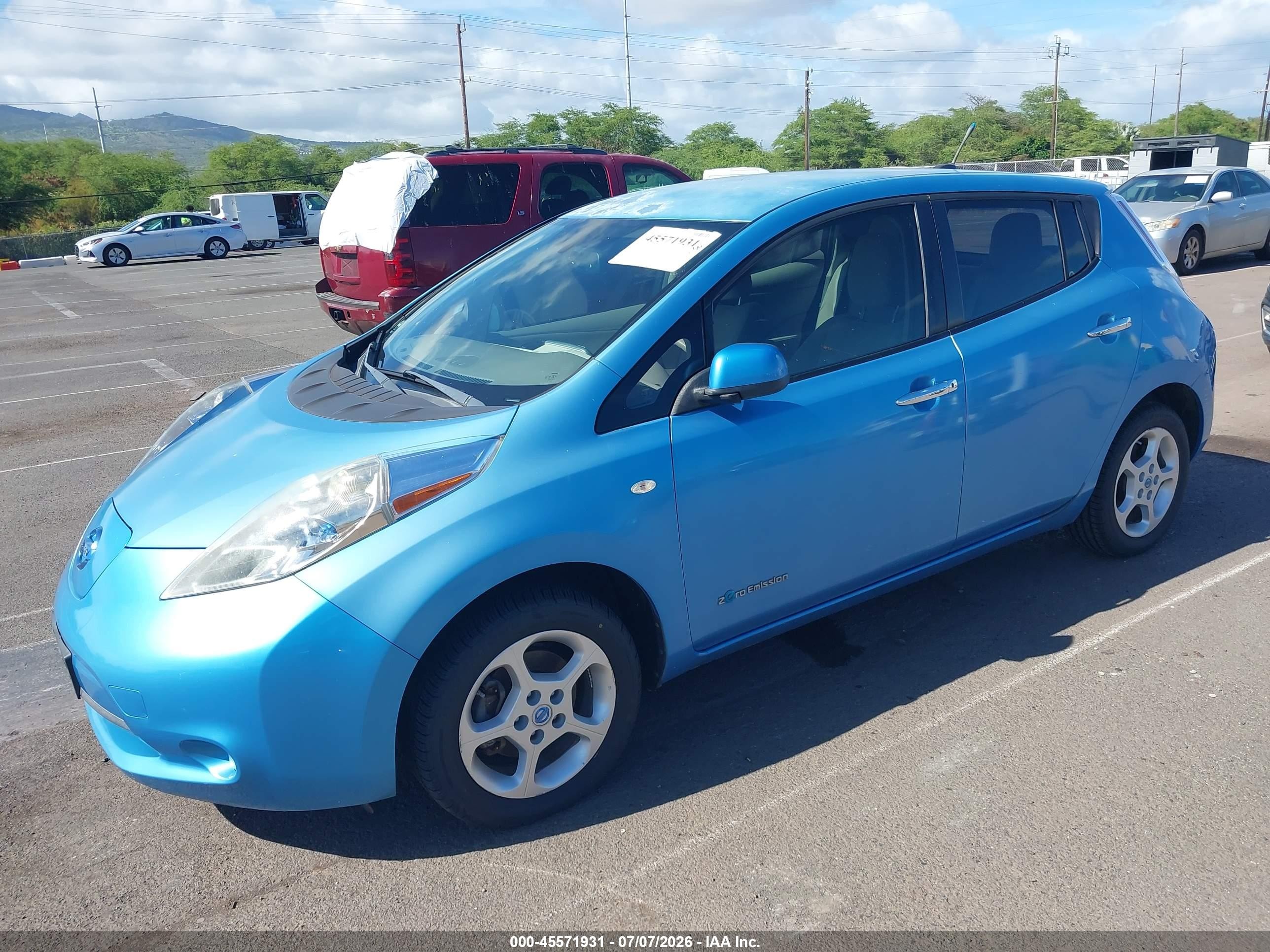 2011 Nissan Leaf Sl Синий vin: JN1AZ0CP5BT005587