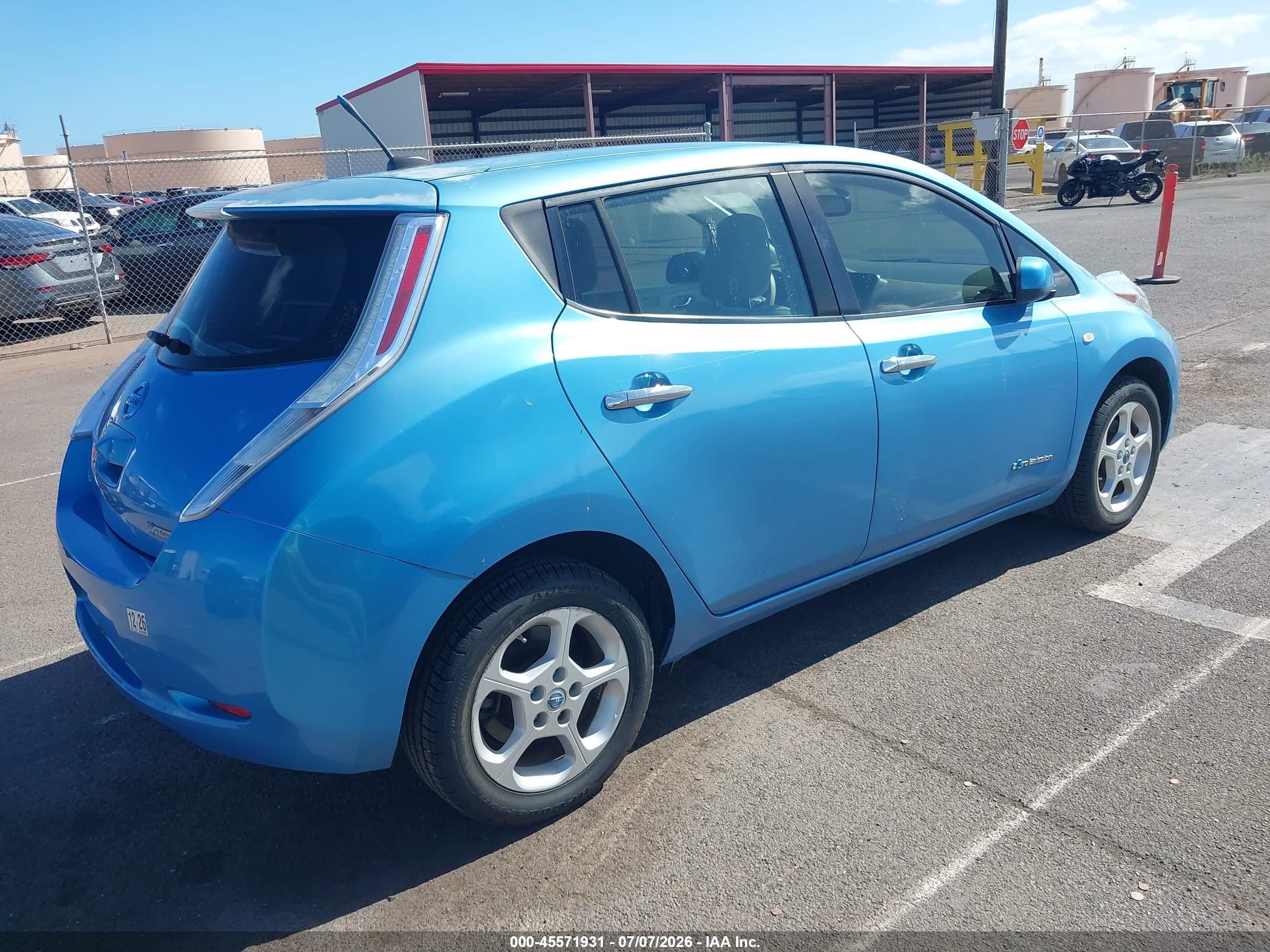 2011 Nissan Leaf Sl Синий vin: JN1AZ0CP5BT005587