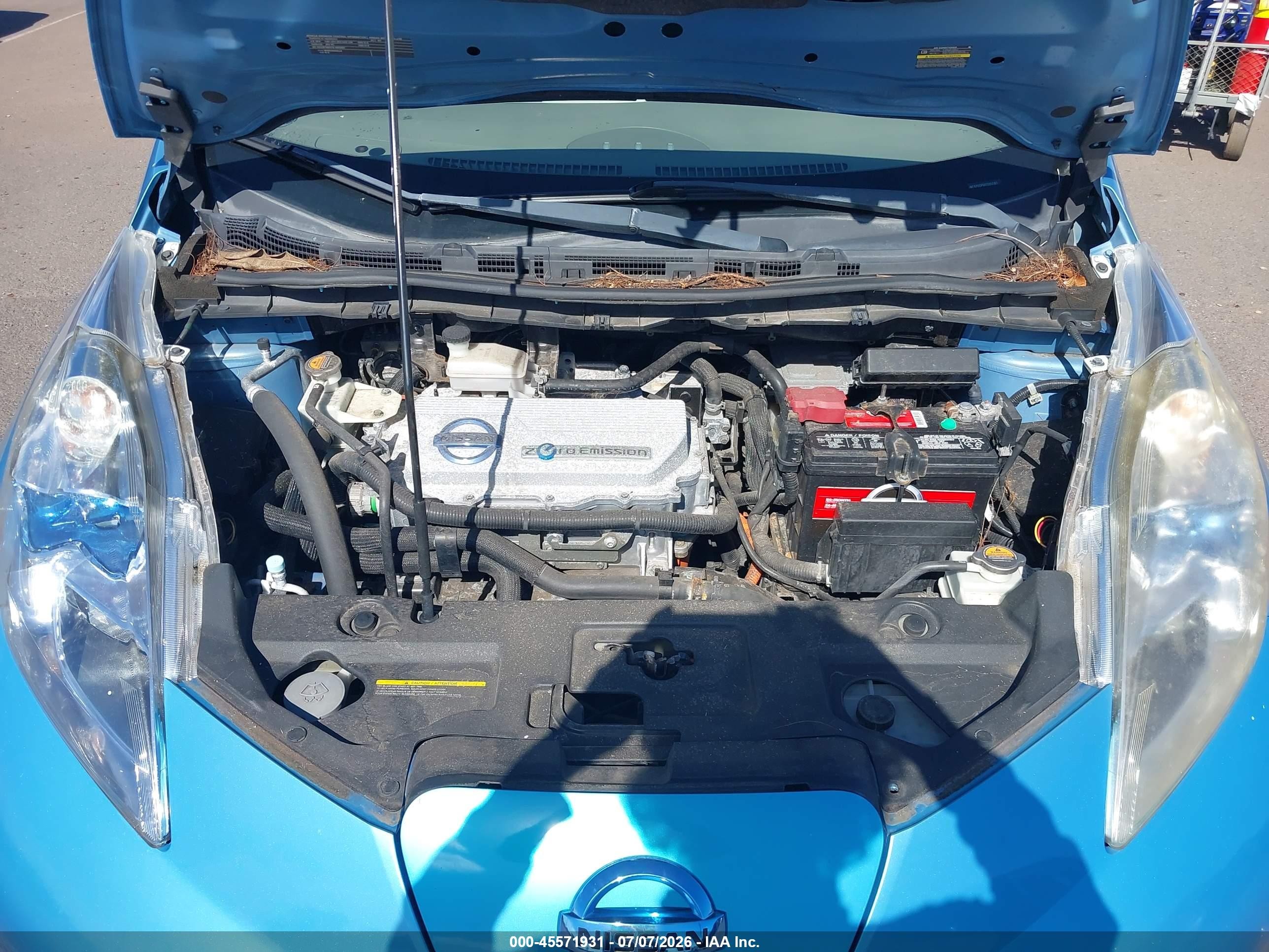 2011 Nissan Leaf Sl Синий vin: JN1AZ0CP5BT005587