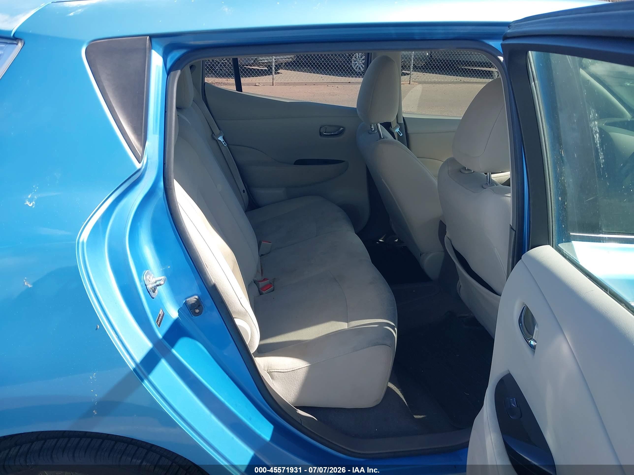 2011 Nissan Leaf Sl Синий vin: JN1AZ0CP5BT005587