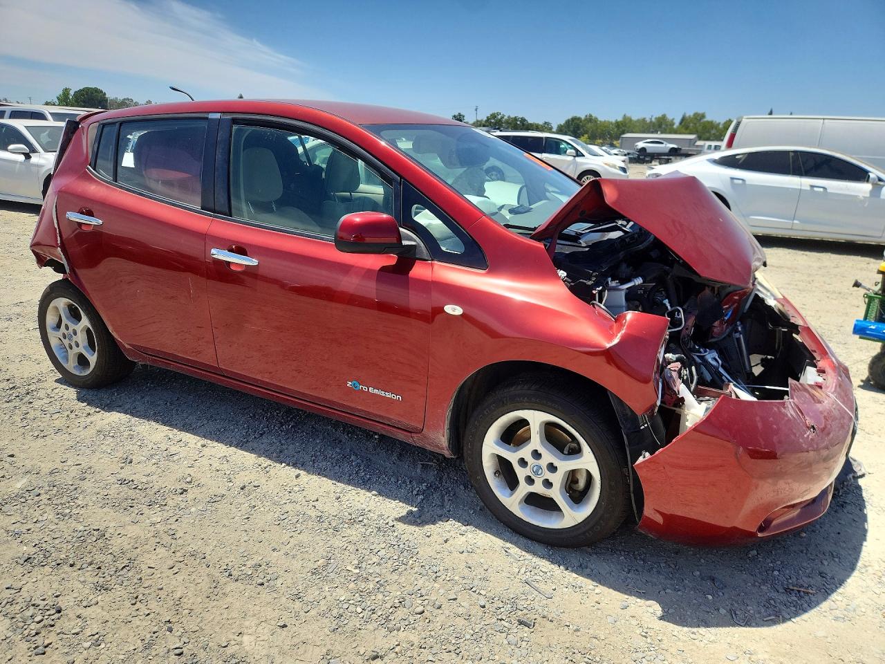 2012 Nissan Leaf Sv Burgundy vin: JN1AZ0CP5CT016817
