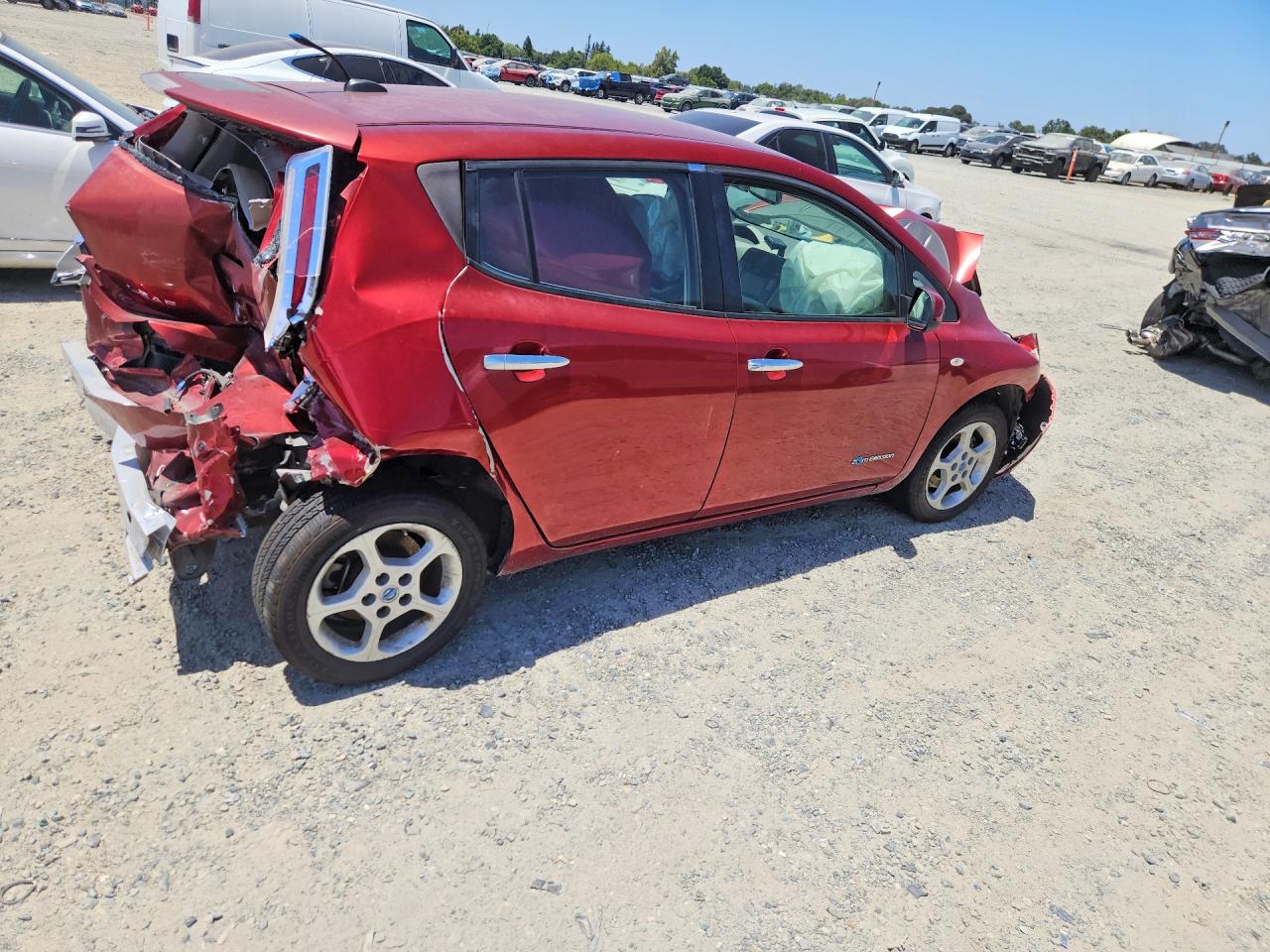 2012 Nissan Leaf Sv Burgundy vin: JN1AZ0CP5CT016817