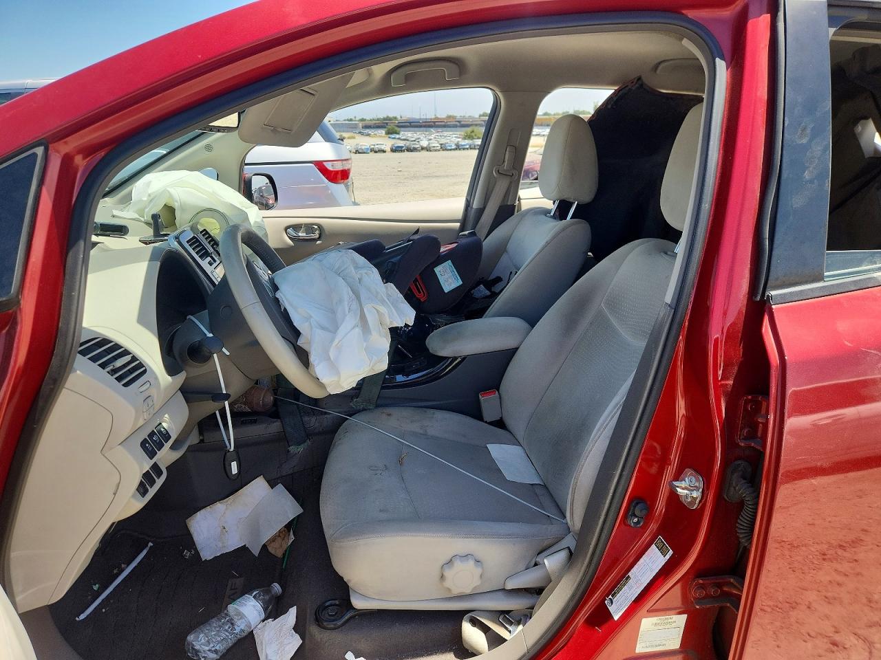 2012 Nissan Leaf Sv Burgundy vin: JN1AZ0CP5CT016817
