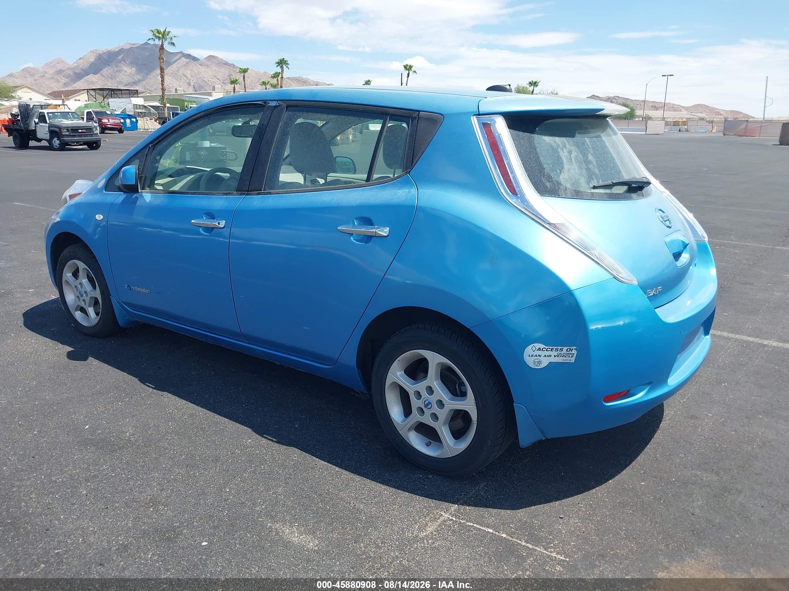 2012 Nissan Leaf Sl Light Blue vin: JN1AZ0CP5CT026814