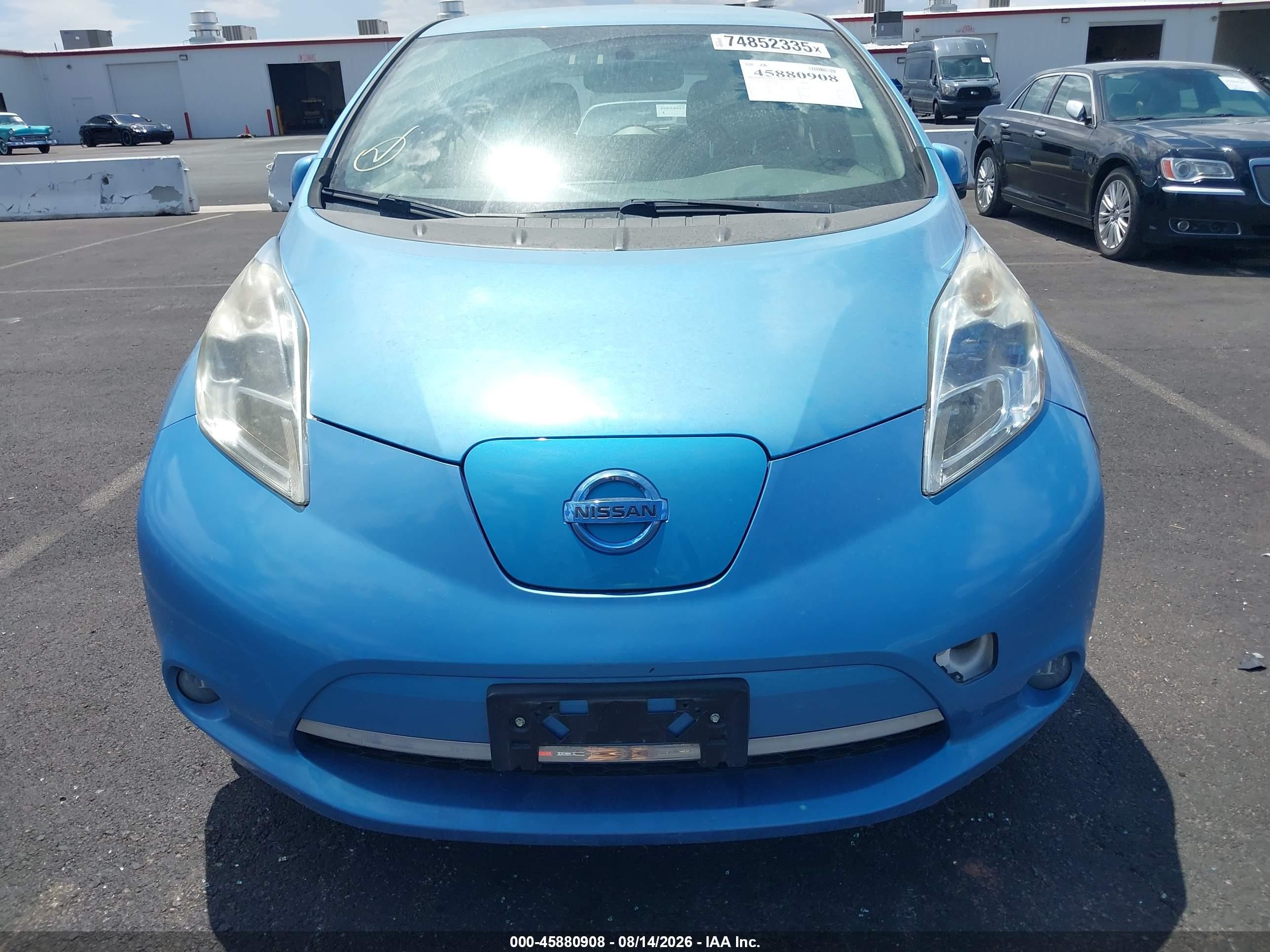 2012 Nissan Leaf Sl Light Blue vin: JN1AZ0CP5CT026814