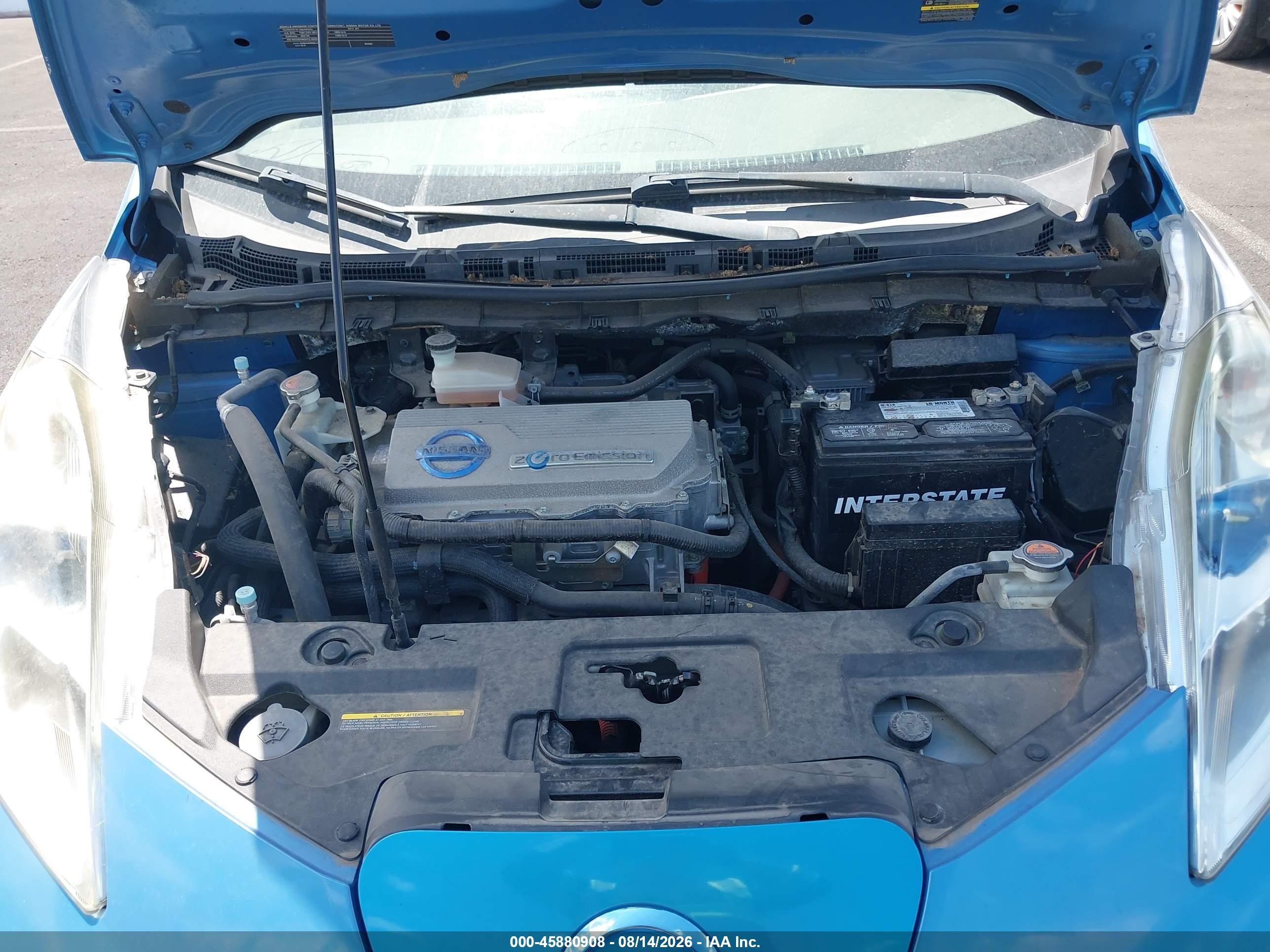 2012 Nissan Leaf Sl Light Blue vin: JN1AZ0CP5CT026814