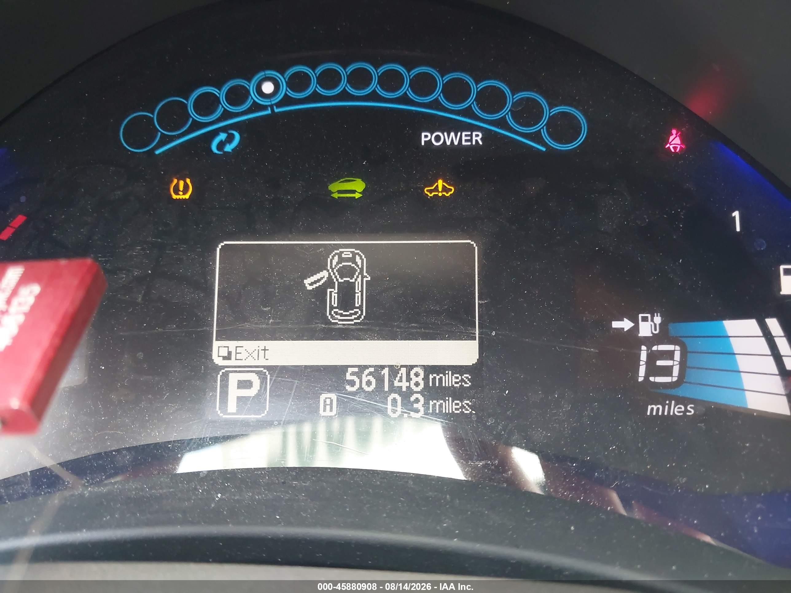 2012 Nissan Leaf Sl Light Blue vin: JN1AZ0CP5CT026814