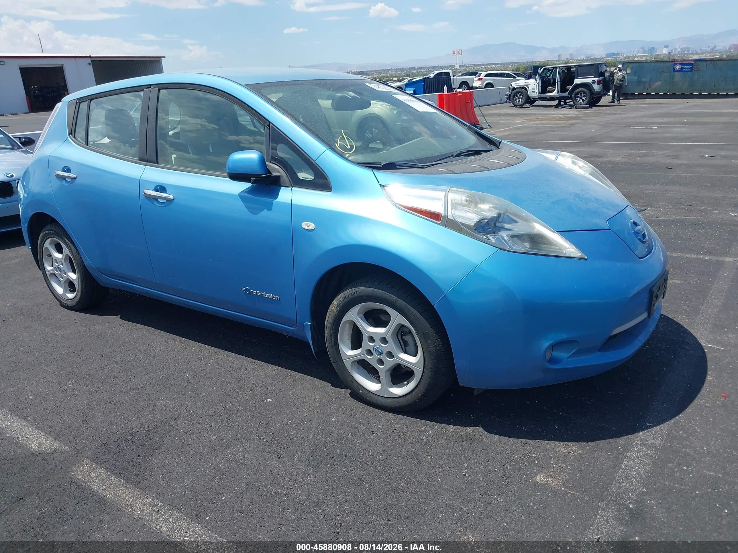 2012 Nissan Leaf Sl Light Blue vin: JN1AZ0CP5CT026814